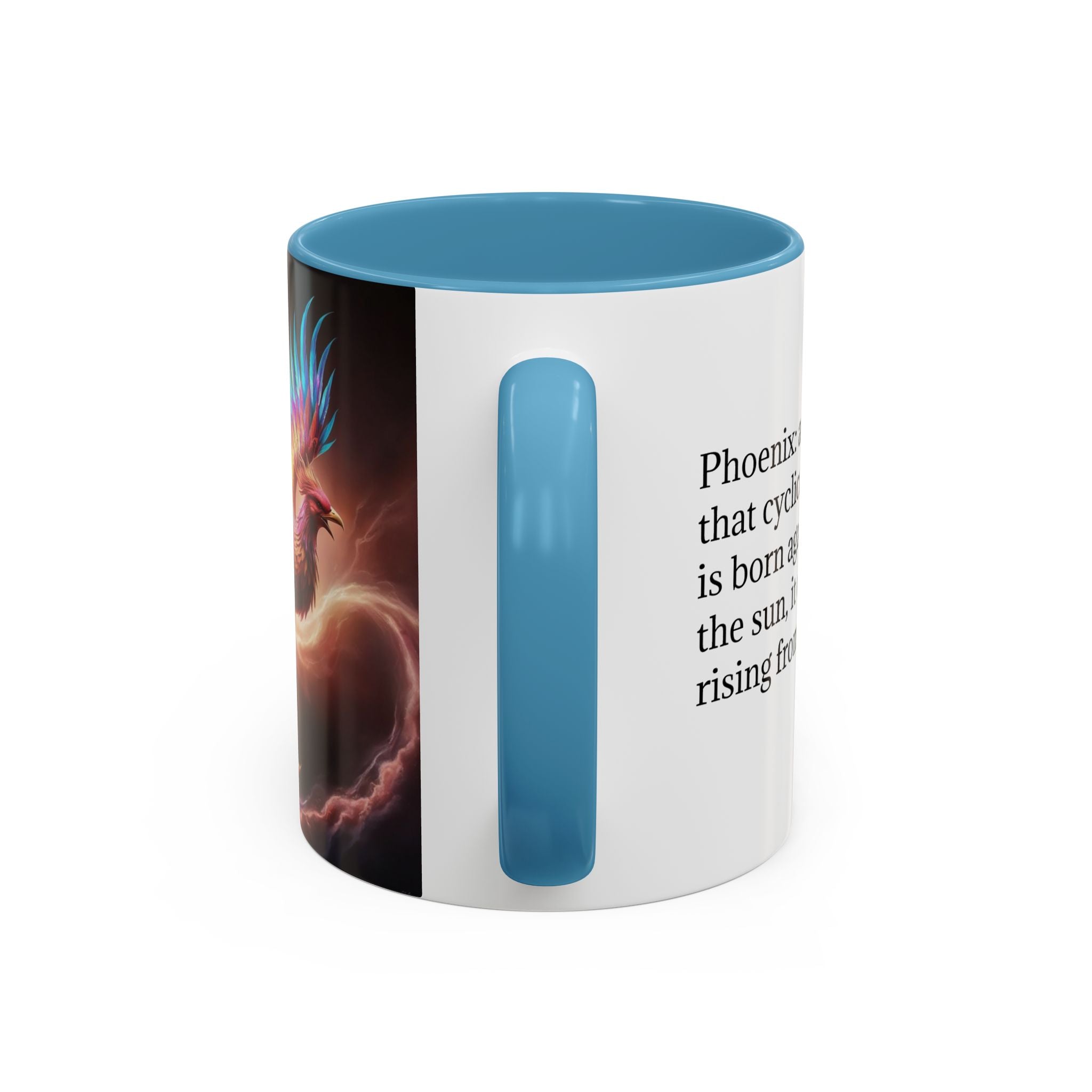 Phoenix Coffee Mug: Legendary Creature, Firebird Cryptid Coffee Cup, Renewal Rebirth