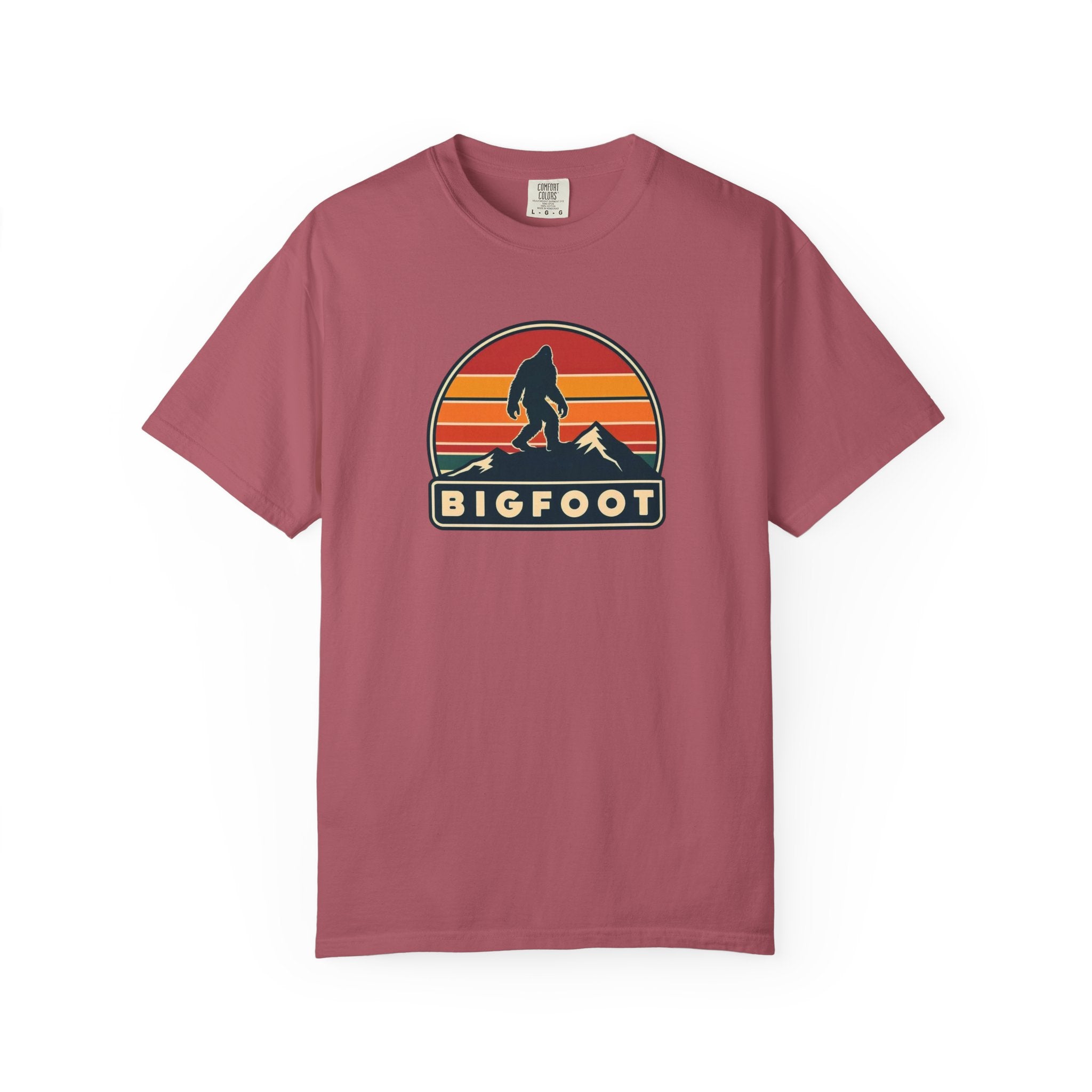 Bigfoot Shirt Comfort Colors® | Sasquatch Camping TShirt, Retro Graphic Tee, Cryptid Outdoor Clothing