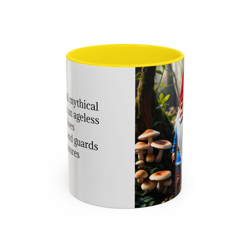 Gnome Coffee Mug: Nordic Folklore Gift, Scandinavian Nisse, Enchanted Mushroom Garden