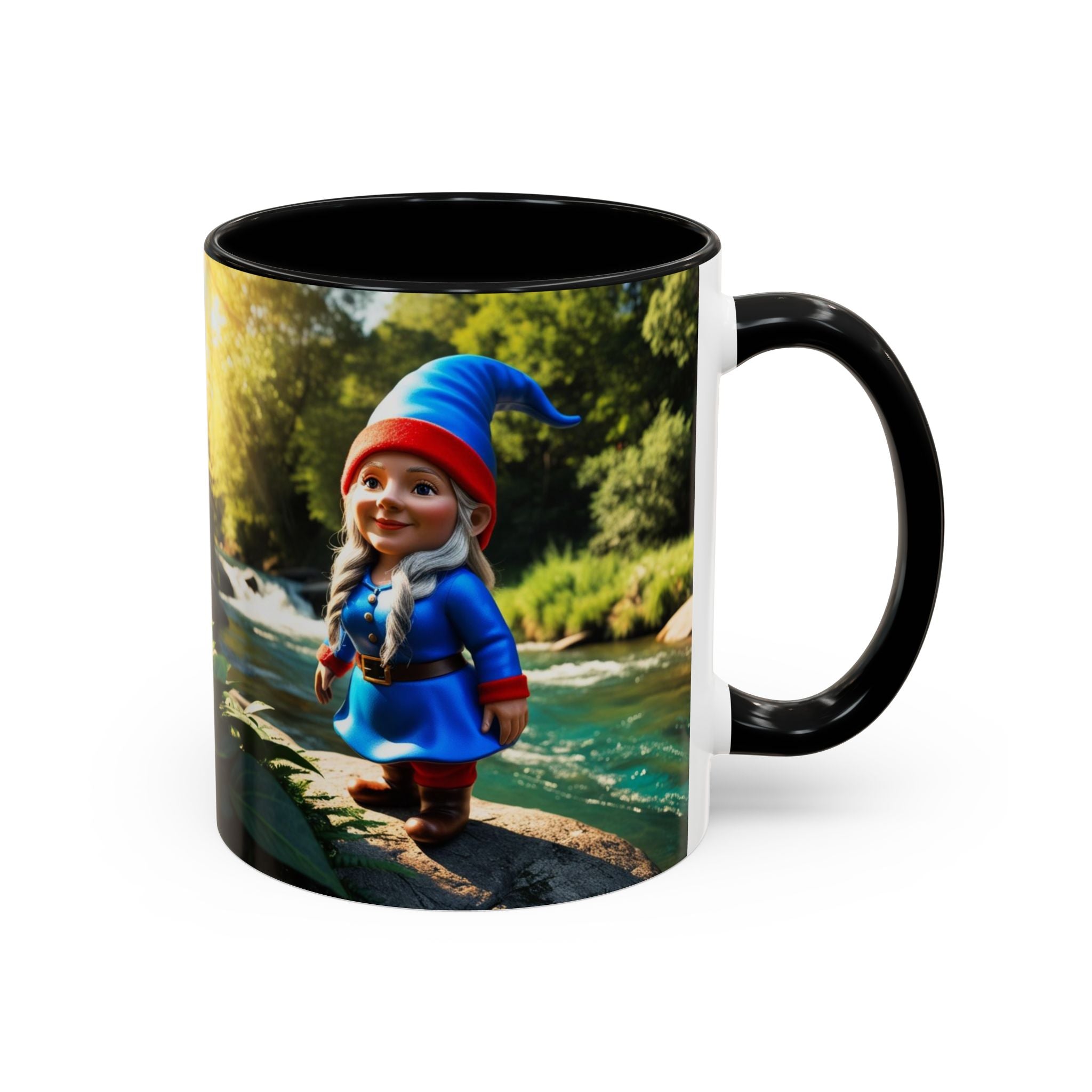 Gnome Coffee Mug:  Scandinavian Nisse, Nordic Folklore Gift, Enchanted Mushroom Garden