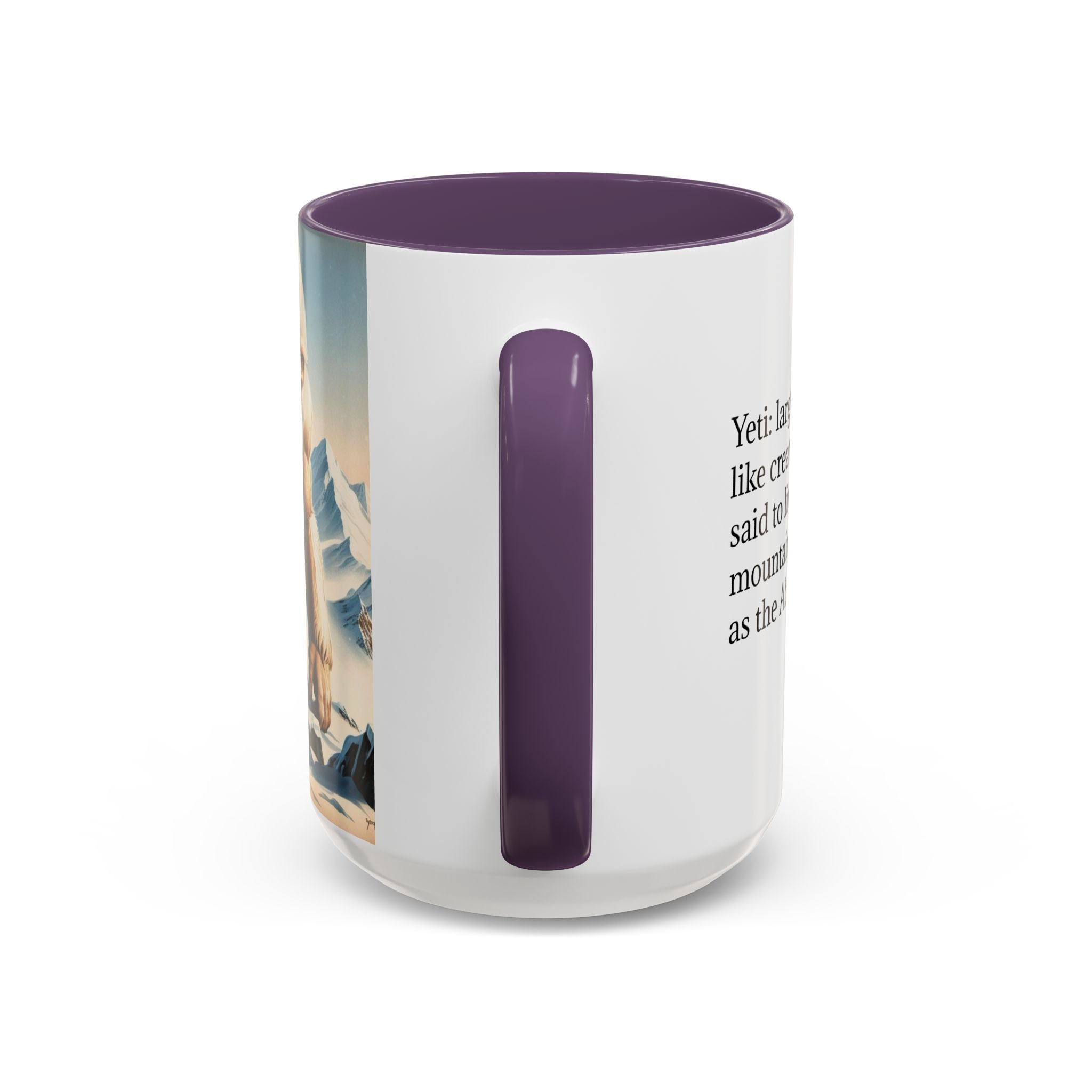 Abominable Snowman Coffee Mug: Himalayan Mountain Yeti, Mythical Creature, Sasquatch Gift