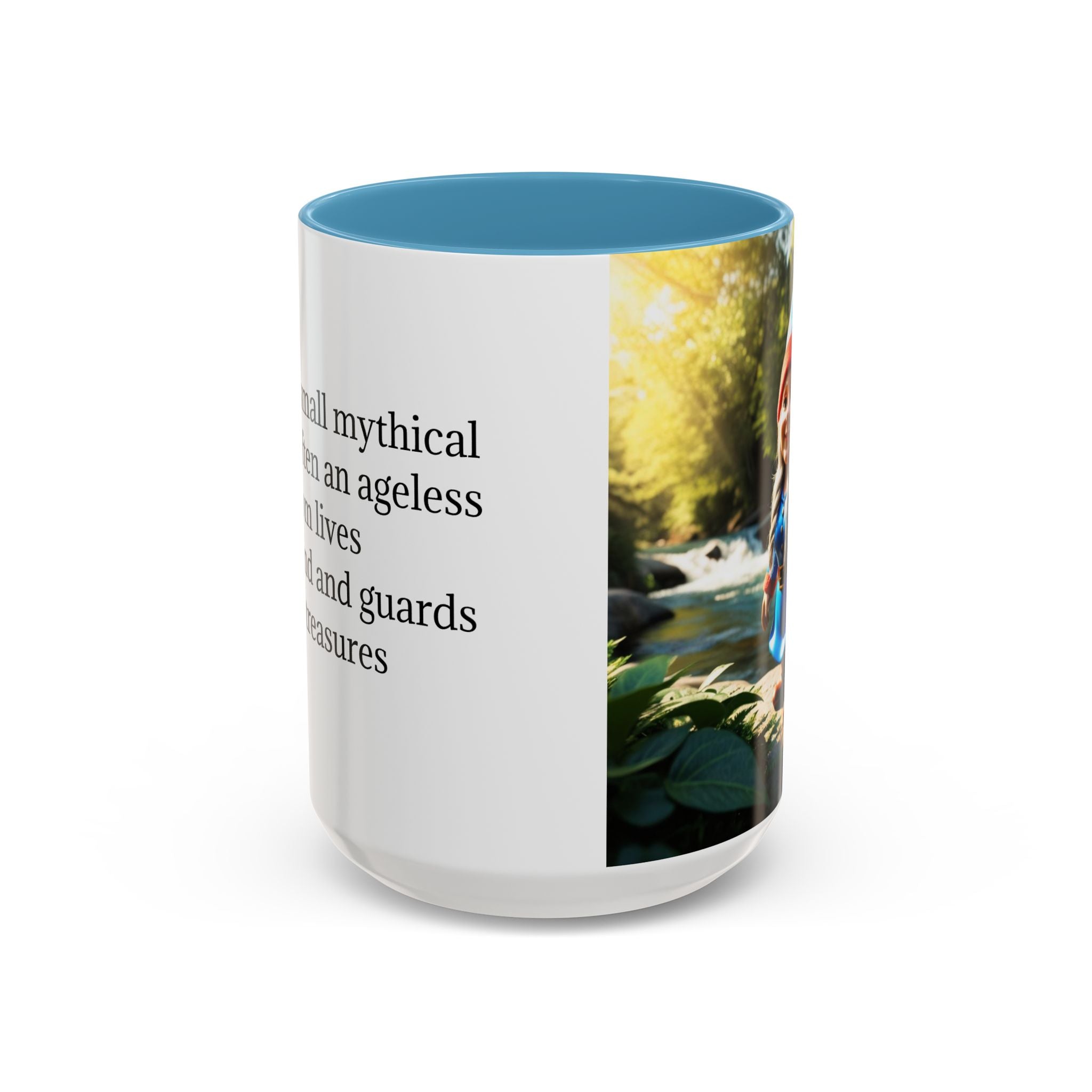 Gnome Coffee Mug:  Scandinavian Nisse, Nordic Folklore Gift, Enchanted Mushroom Garden