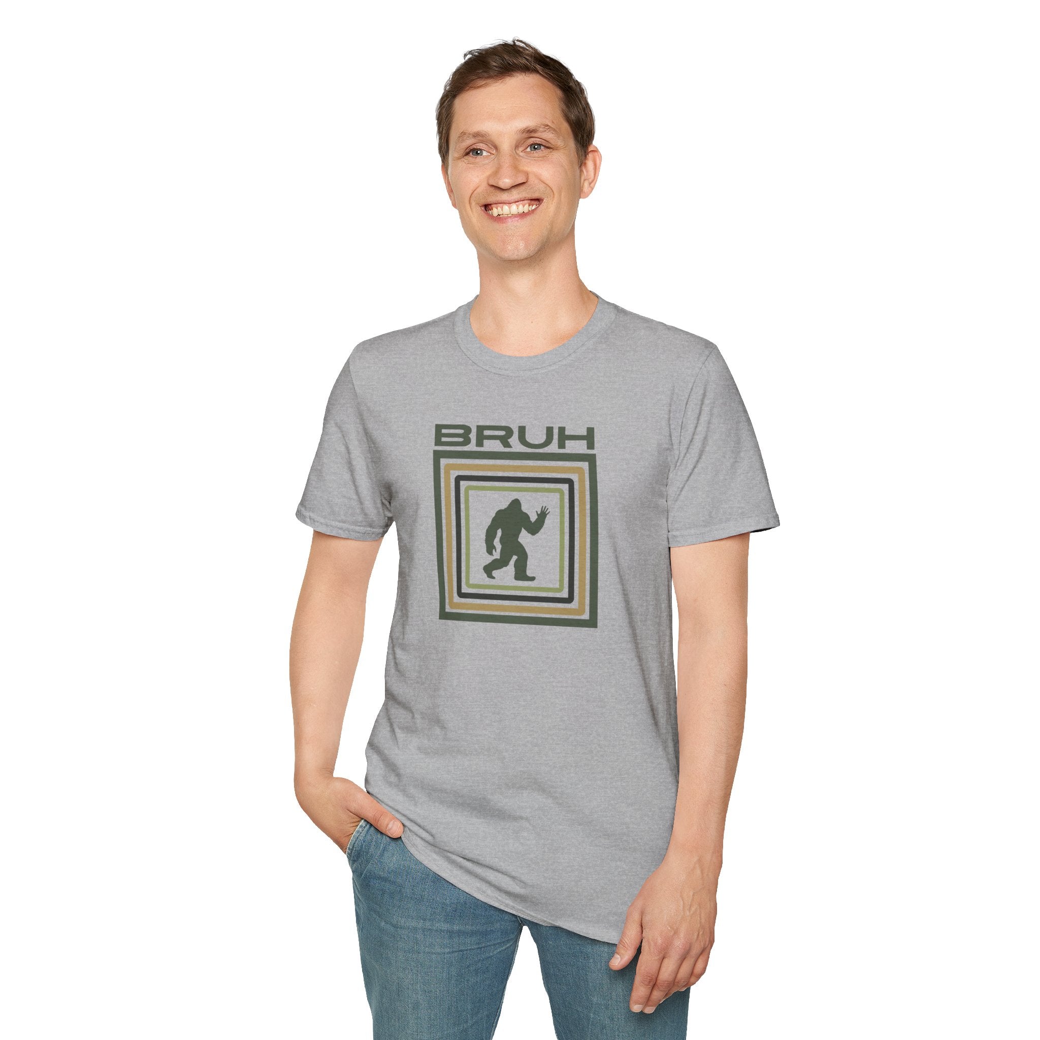 Bigfoot Graphic Tee: Sasquatch Shirt, Bruh, Mythical Cryptid, Soft Cotton T-Shirt