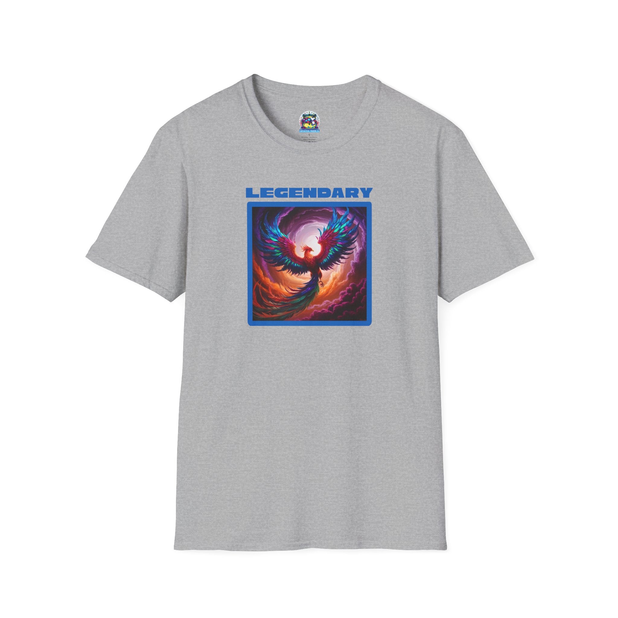 Phoenix Shirt: Rise from the Ashes, Soft Cotton T-Shirt, Legendary Graphic Tee (Blue)