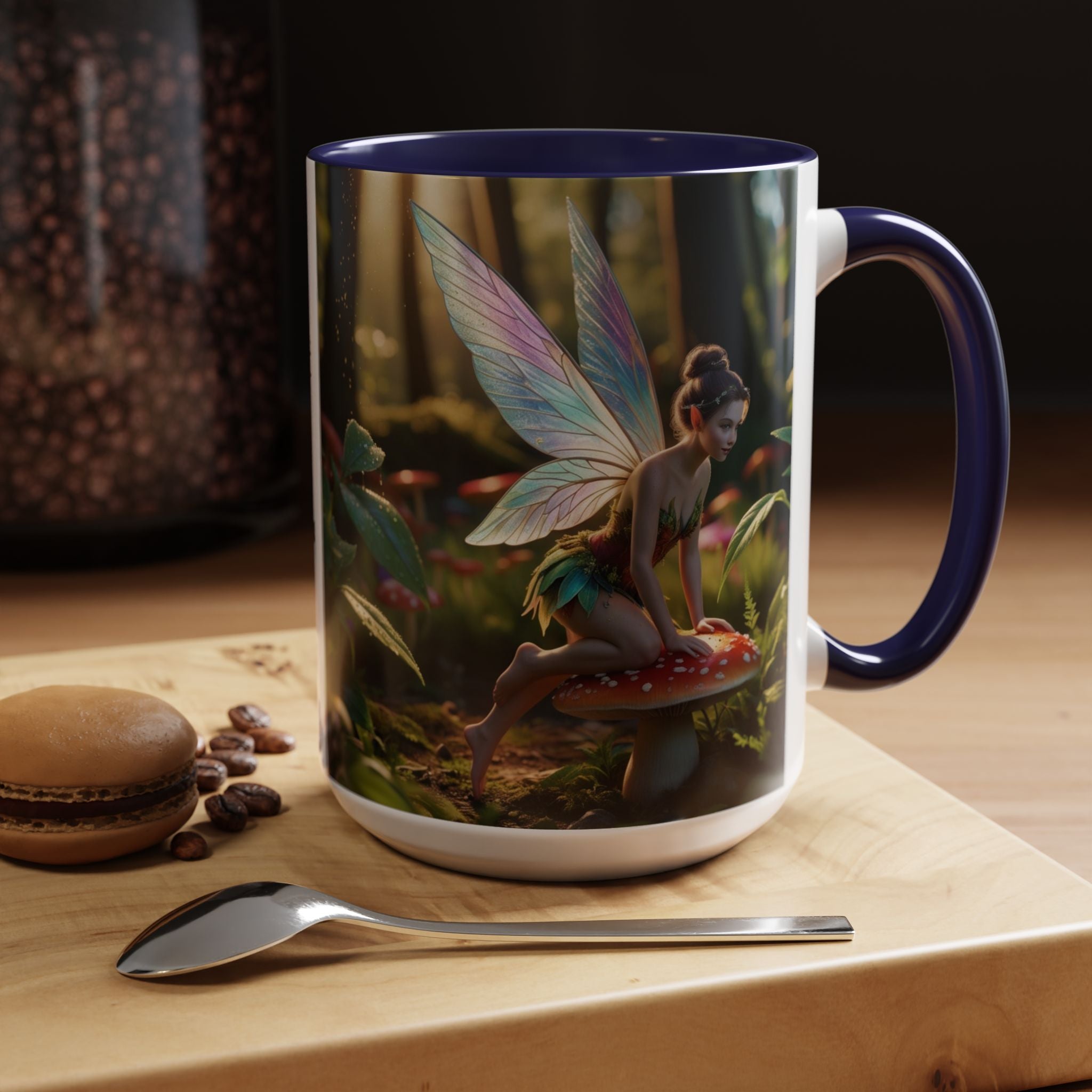 Fairy Coffee Mug: Whimsical Gift, Enchanted Toadstool Pixie Garden, Cottagecore Teacup