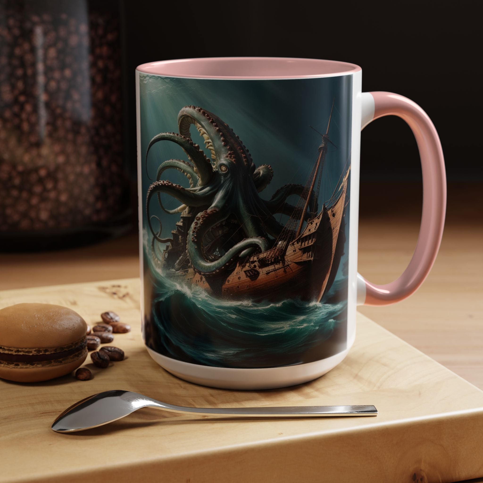 Kraken Coffee Mug: Giant Squid Coffee Cup, Legendary Monster, Nautical Gift