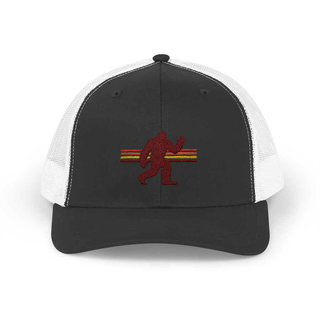 Bigfoot Trucker Hat: Embroidered Baseball Cap, Sasquatch Snapback Hat