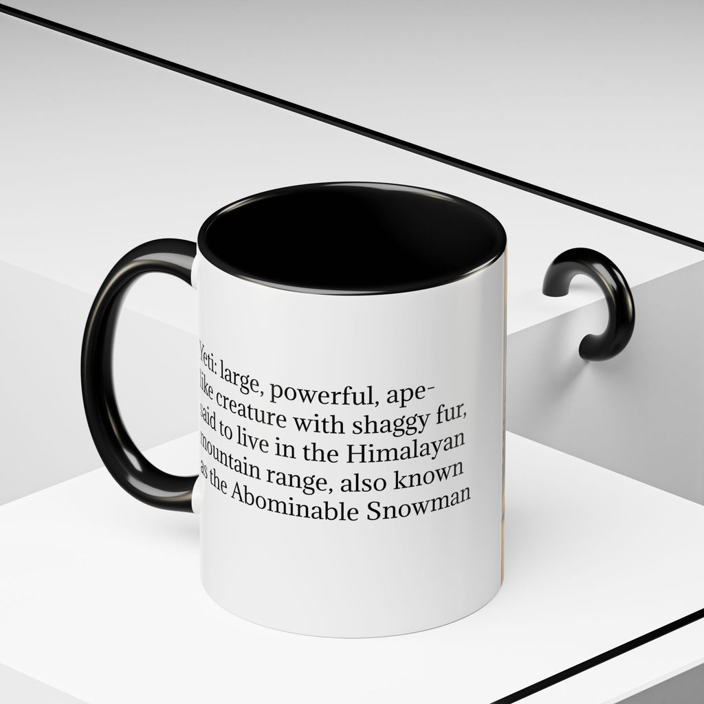 Abominable Snowman Ceramic Mug: Yeti Coffee Cup, Himalayan Mountain Cryptid, Bigfoot Camping Gift