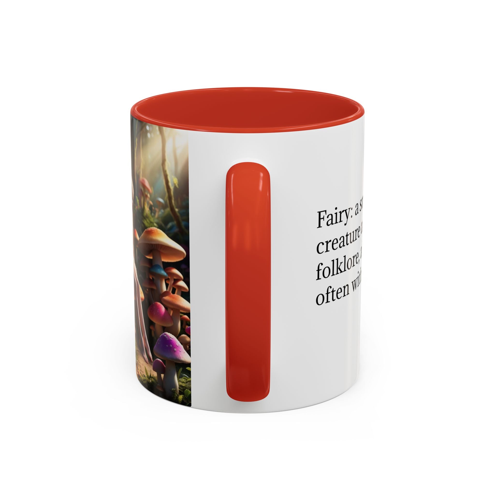 Fairy Garden Mug: Ceramic Toadstool Coffee Cup, Enchanted Forest Fantasy Gift