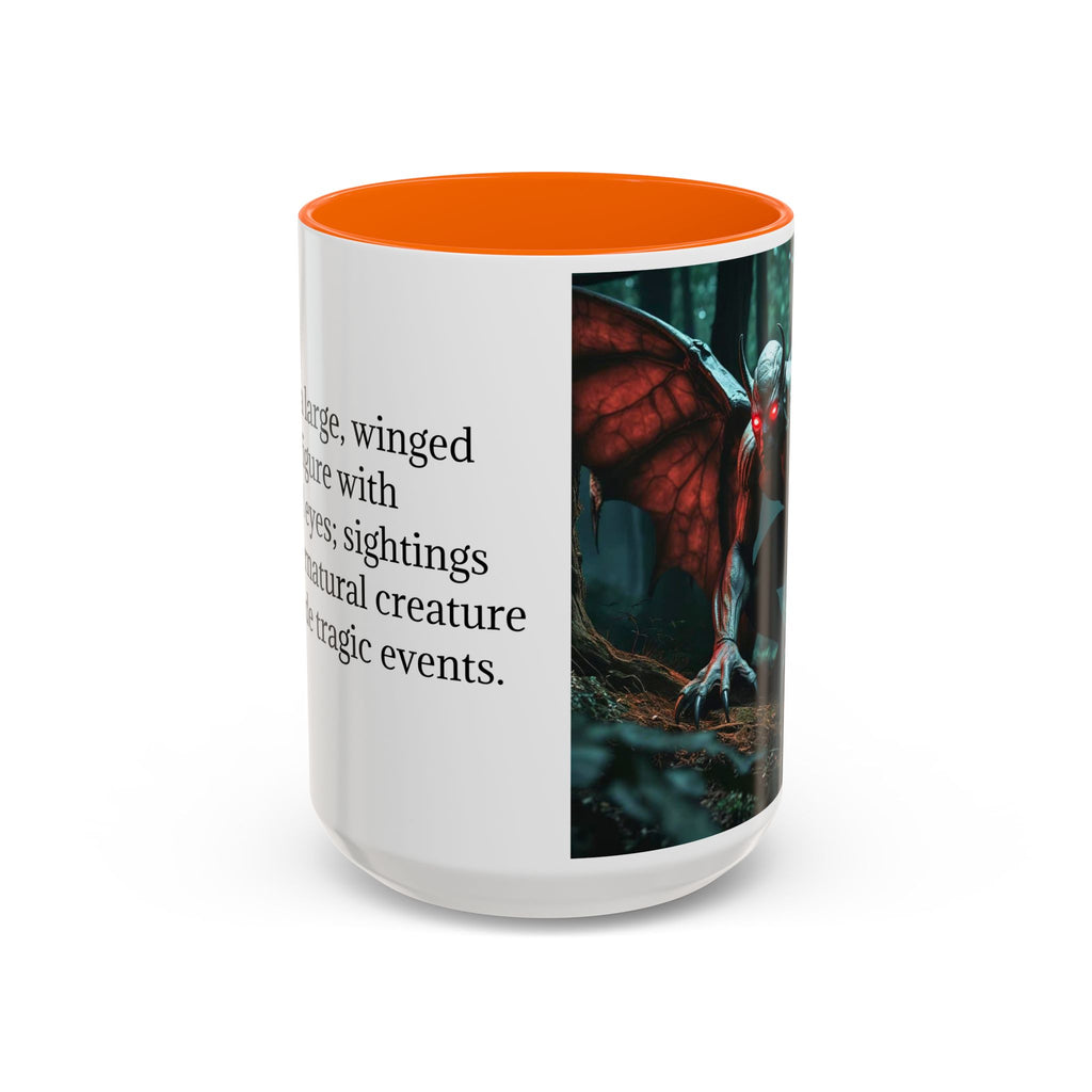 Mothman Mug: Supernatural Monster, Cryptid Mug, Mythical Creature, Urban Legend (Crouching)