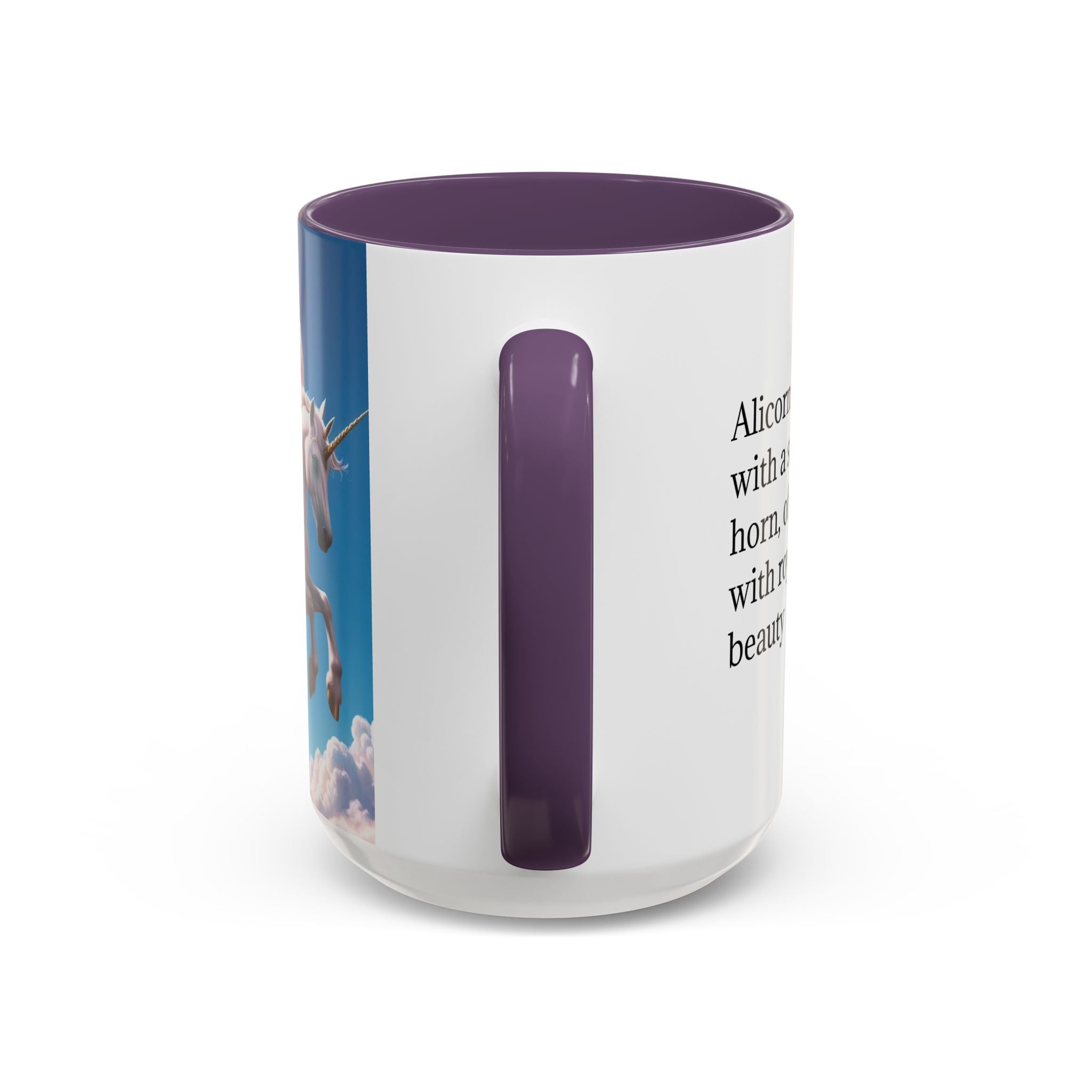 Unicorn Coffee Cup: Fantasy Alicorn Mug, Legendary Creature, Enchanted Gift (Purple)