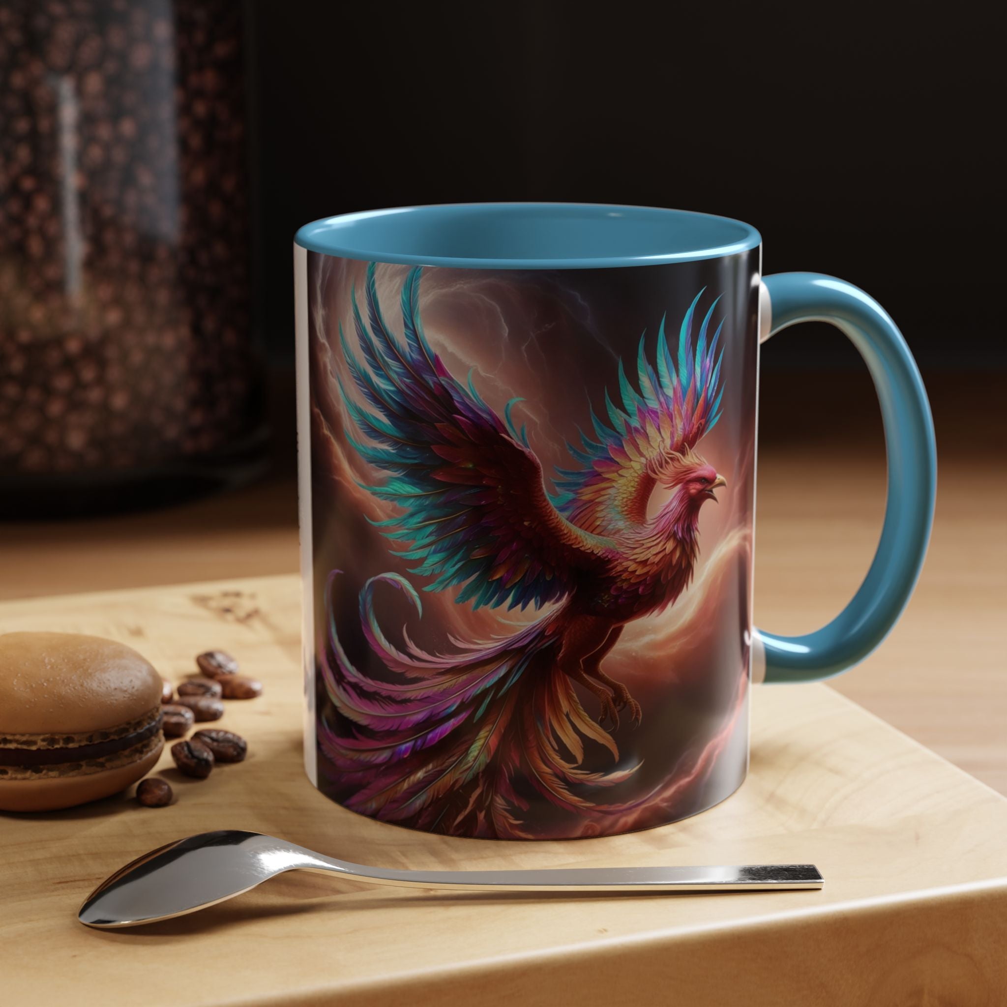 Phoenix Coffee Mug: Legendary Creature, Firebird Cryptid Coffee Cup, Renewal Rebirth