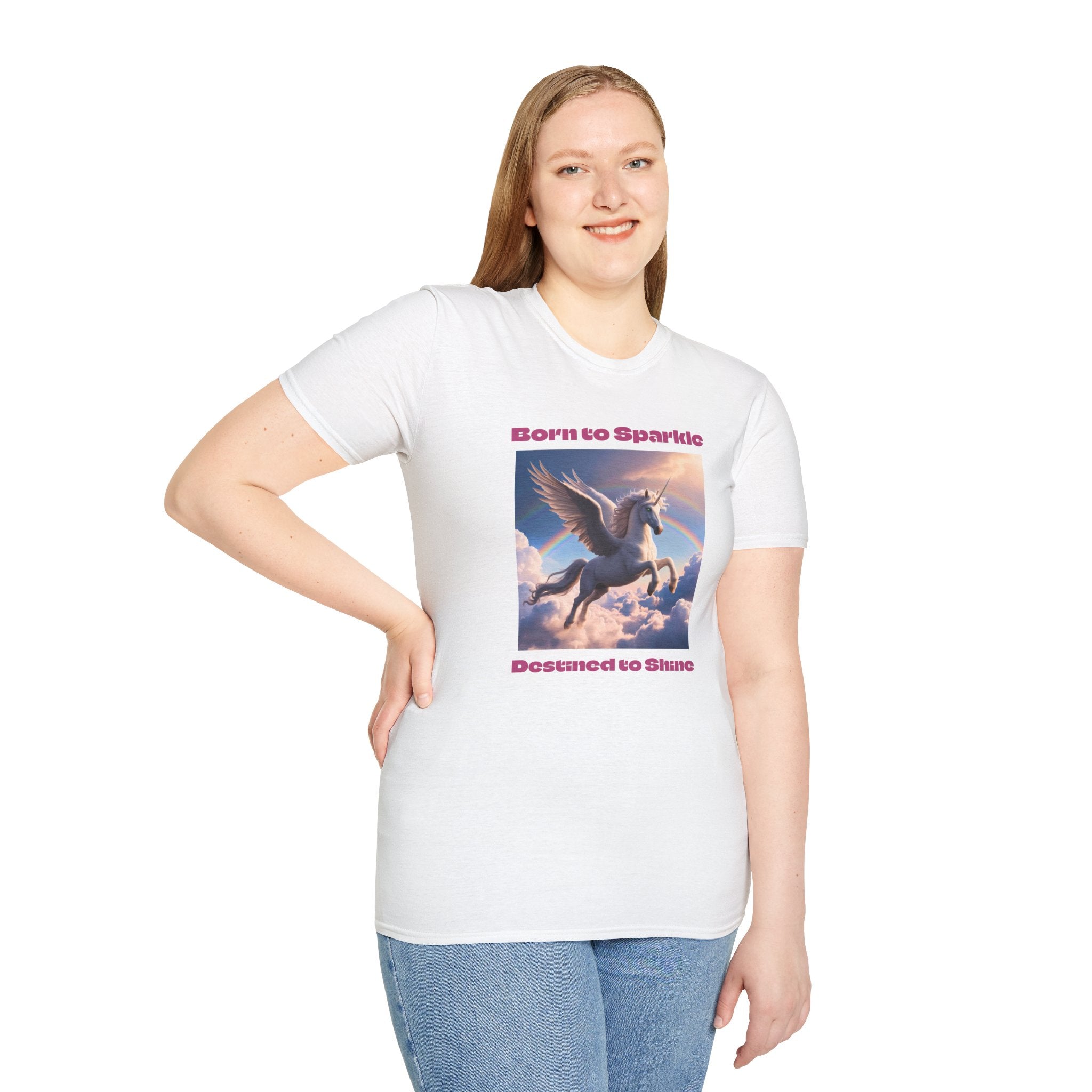 Unicorn Shirt: Legendary Alicorn Graphic Tee, Born to Sparkle, Mythical Creature