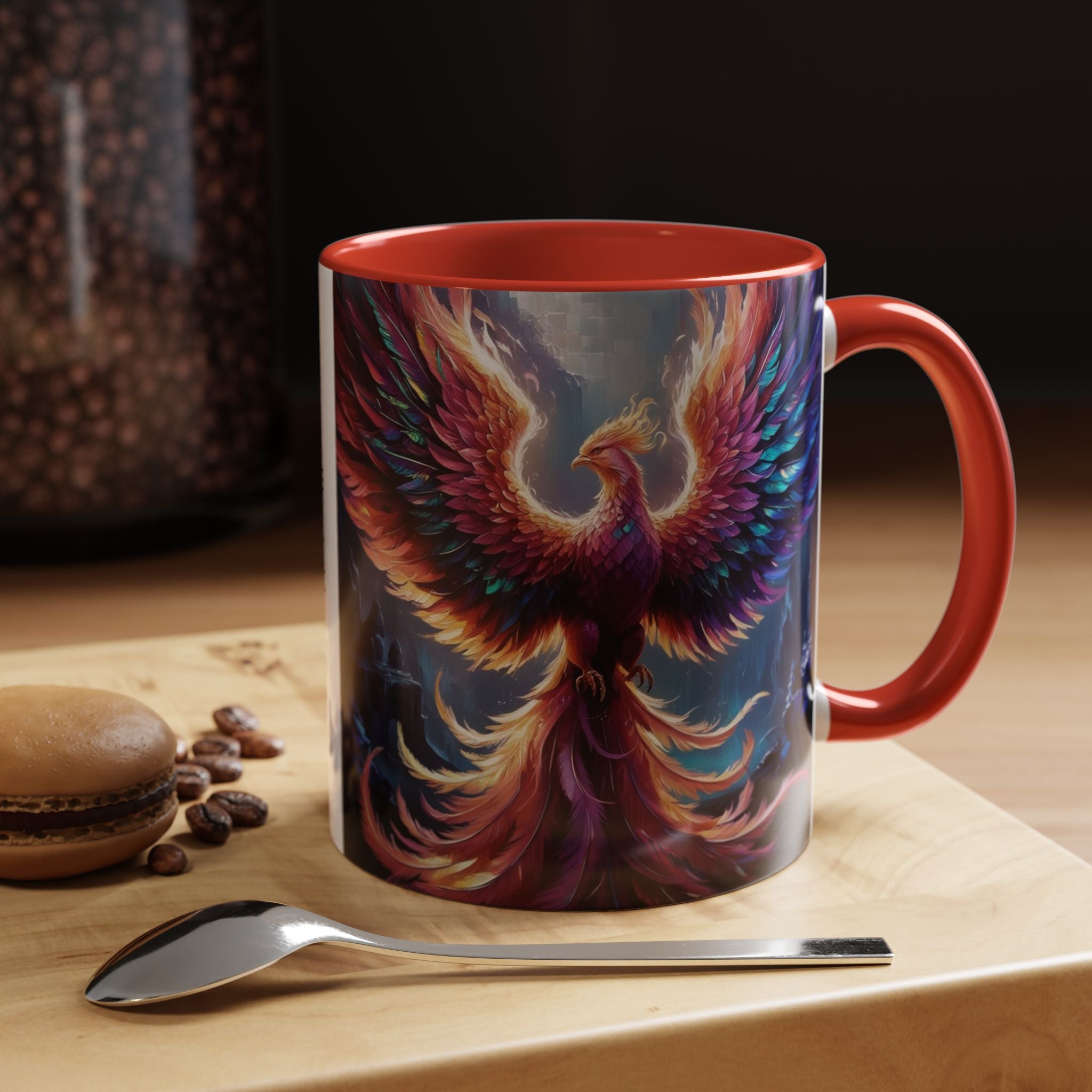 Phoenix Rising Coffee Mug: Firebird, Legendary Creature Coffee Cup, Gift for Women