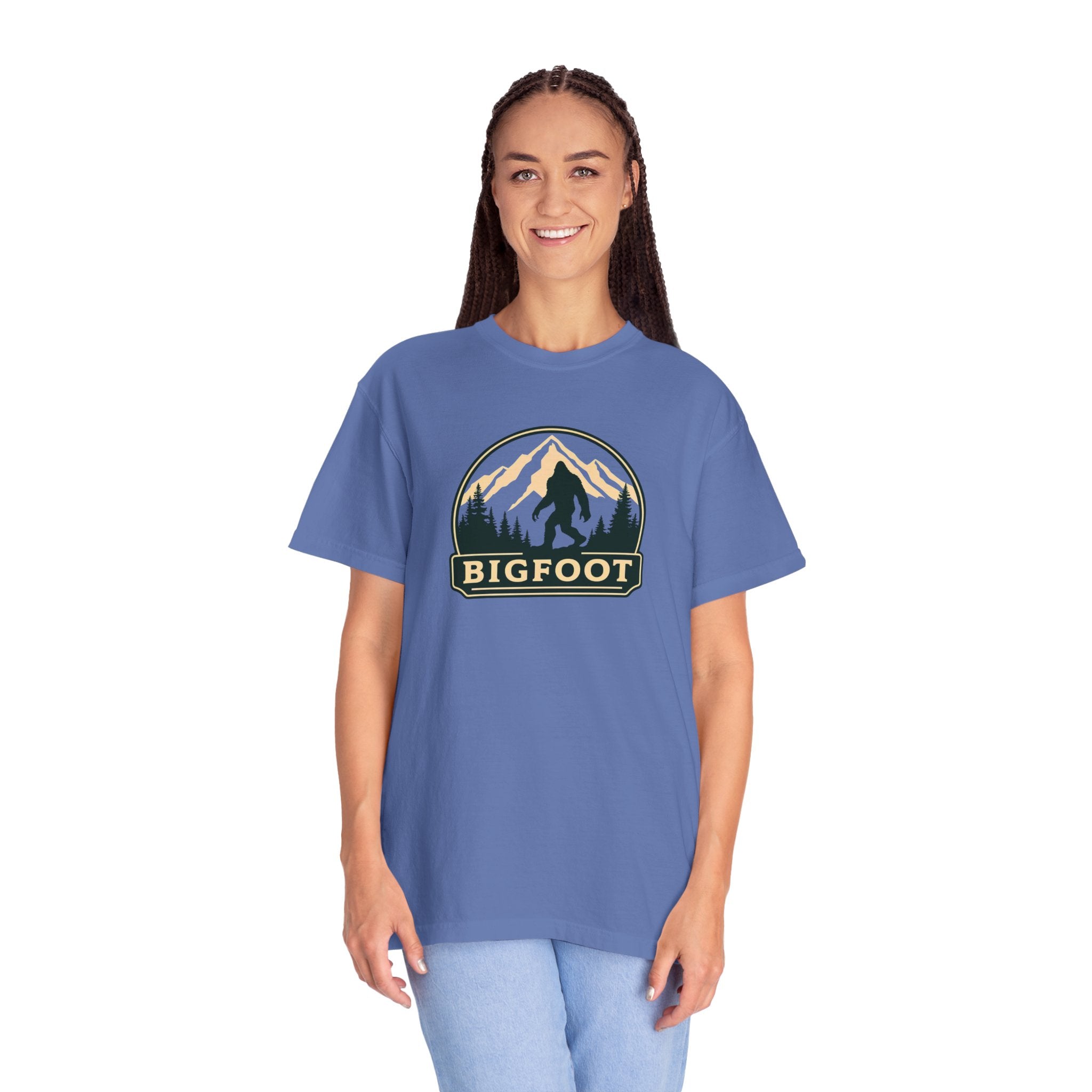 Sasquatch Camping TShirt | Bigfoot Graphic Tee, Comfort Colors®, Retro Hiking Shirt