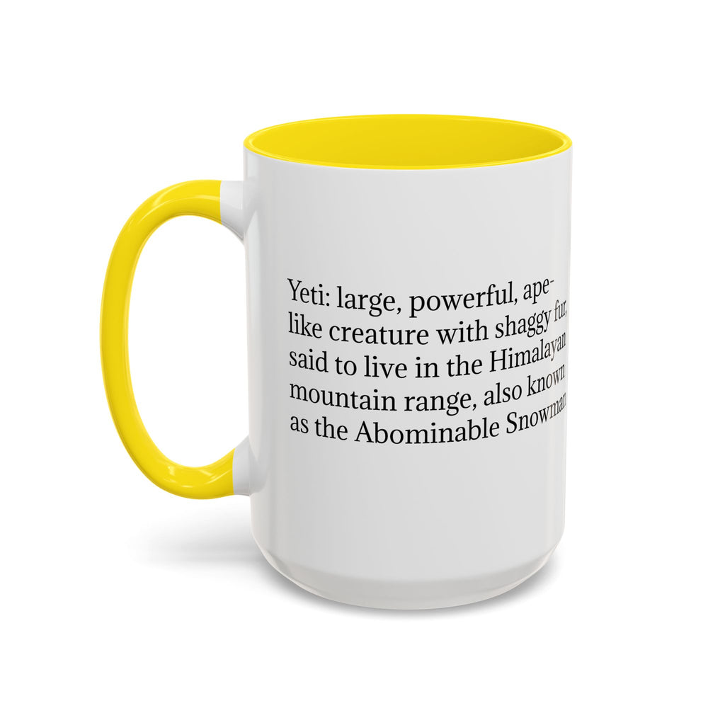 Abominable Snowman Ceramic Mug: Yeti Coffee Cup, Himalayan Mountain Cryptid, Bigfoot Camping Gift