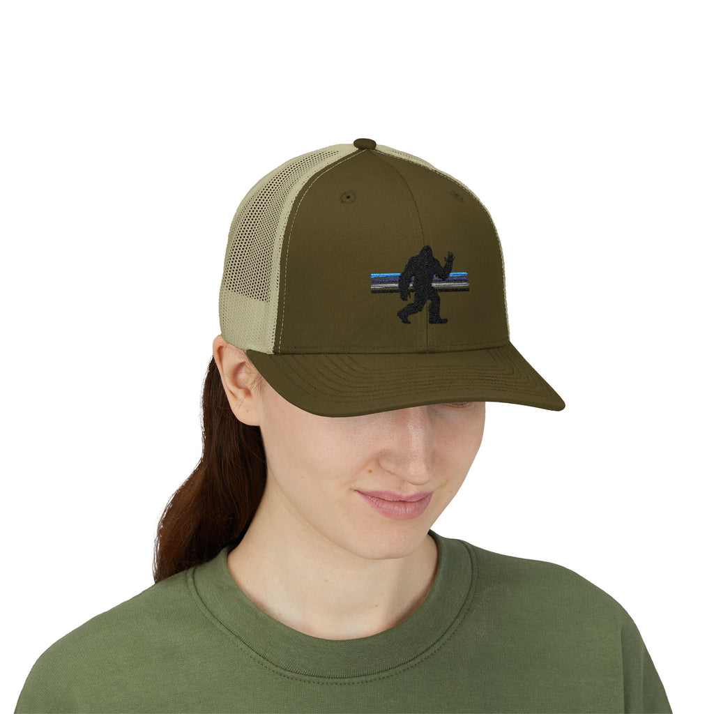 Bigfoot Baseball Cap: Sasquatch Trucker Hat, Custom Outdoor Gear, Snapback Hat