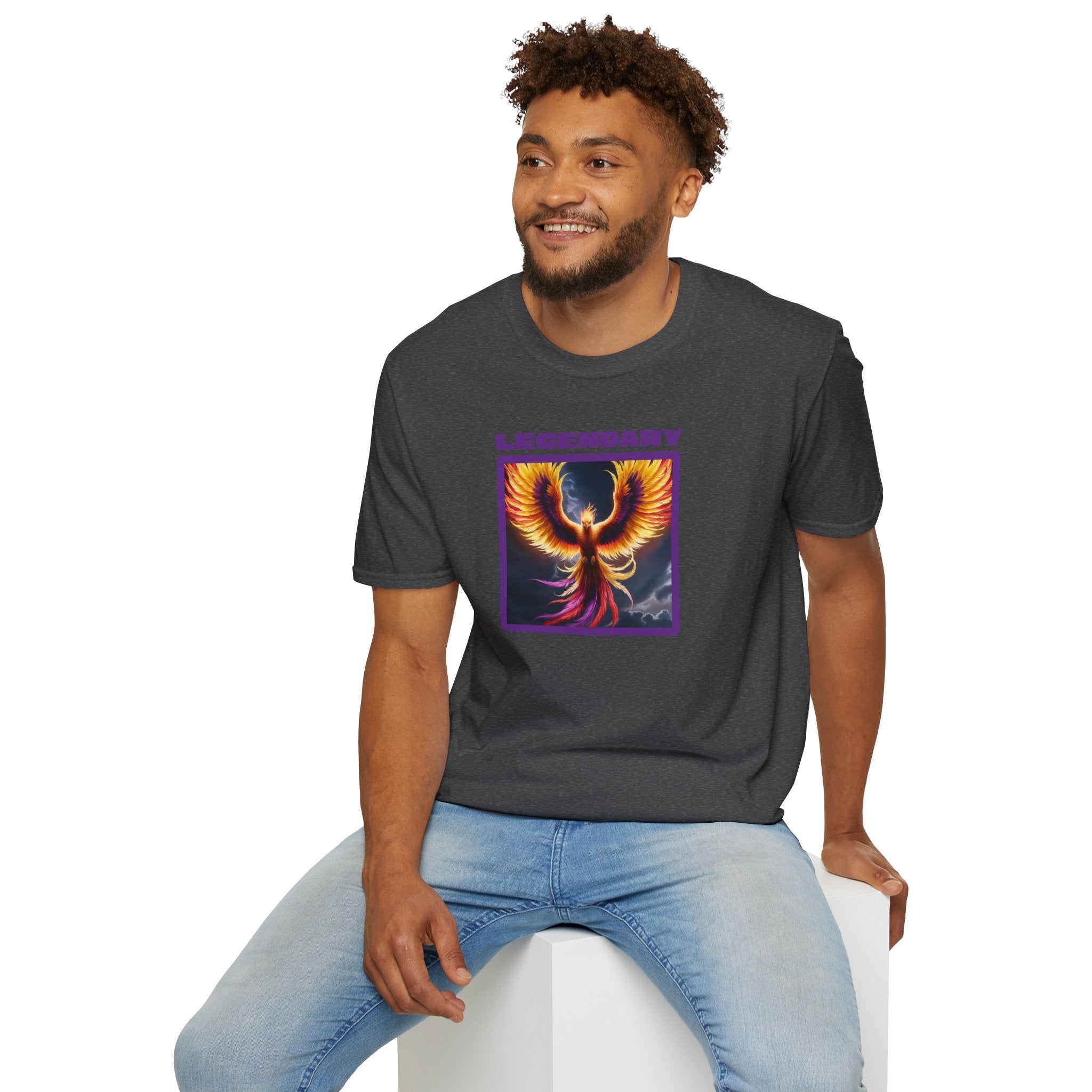 Phoenix Graphic Tee: Mythical Creature, Soft Cotton Shirt, Rise from the Ashes