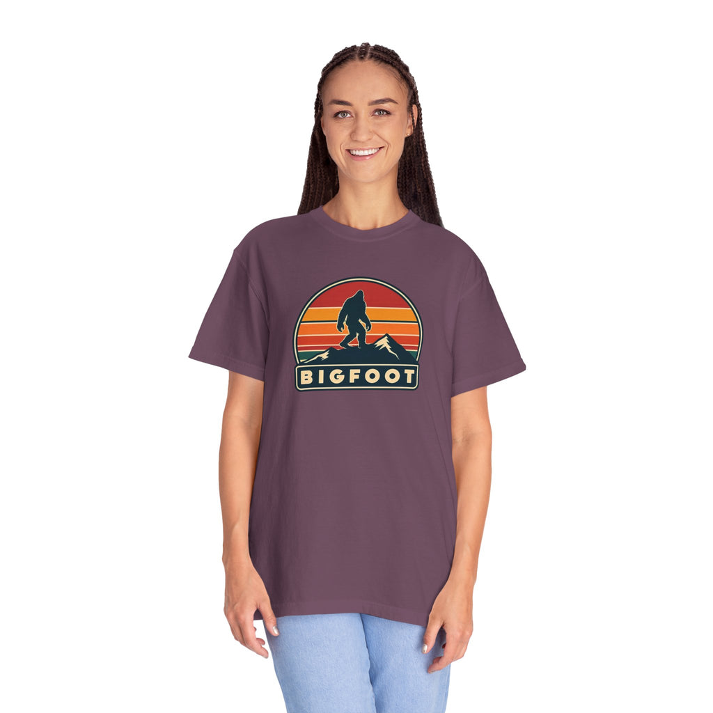 Bigfoot Shirt Comfort Colors® | Sasquatch Camping TShirt, Retro Graphic Tee, Cryptid Outdoor Clothing