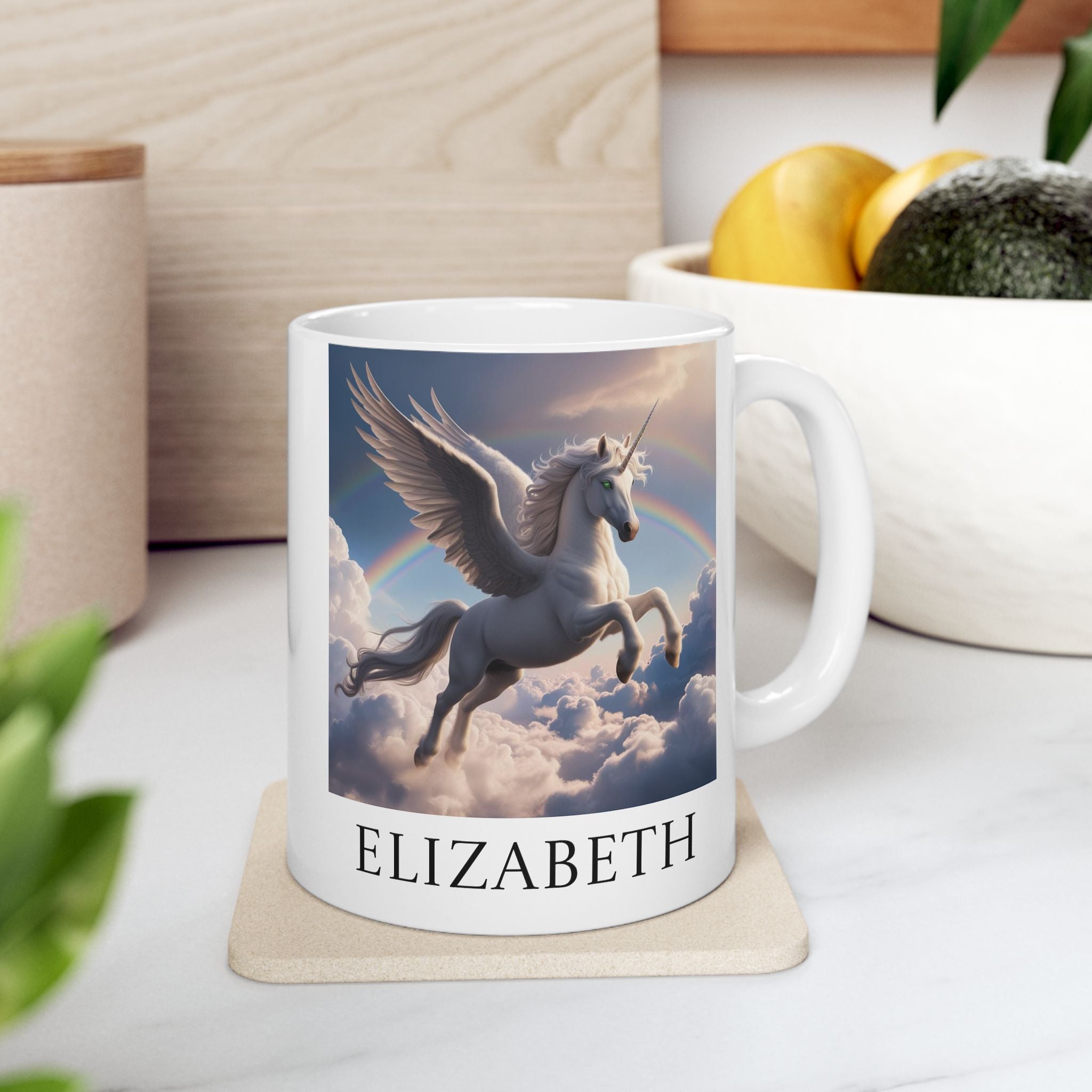 Customizable Unicorn Mug: Enchanted Alicorn, Mythical Creature, Personalized Fairytale Gift