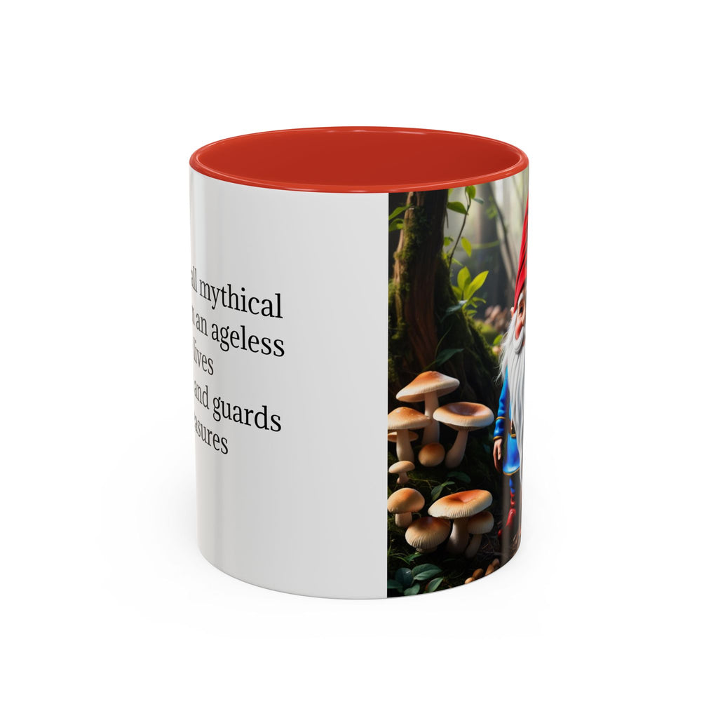 Gnome Coffee Mug: Nordic Folklore Gift, Scandinavian Nisse, Enchanted Mushroom Garden