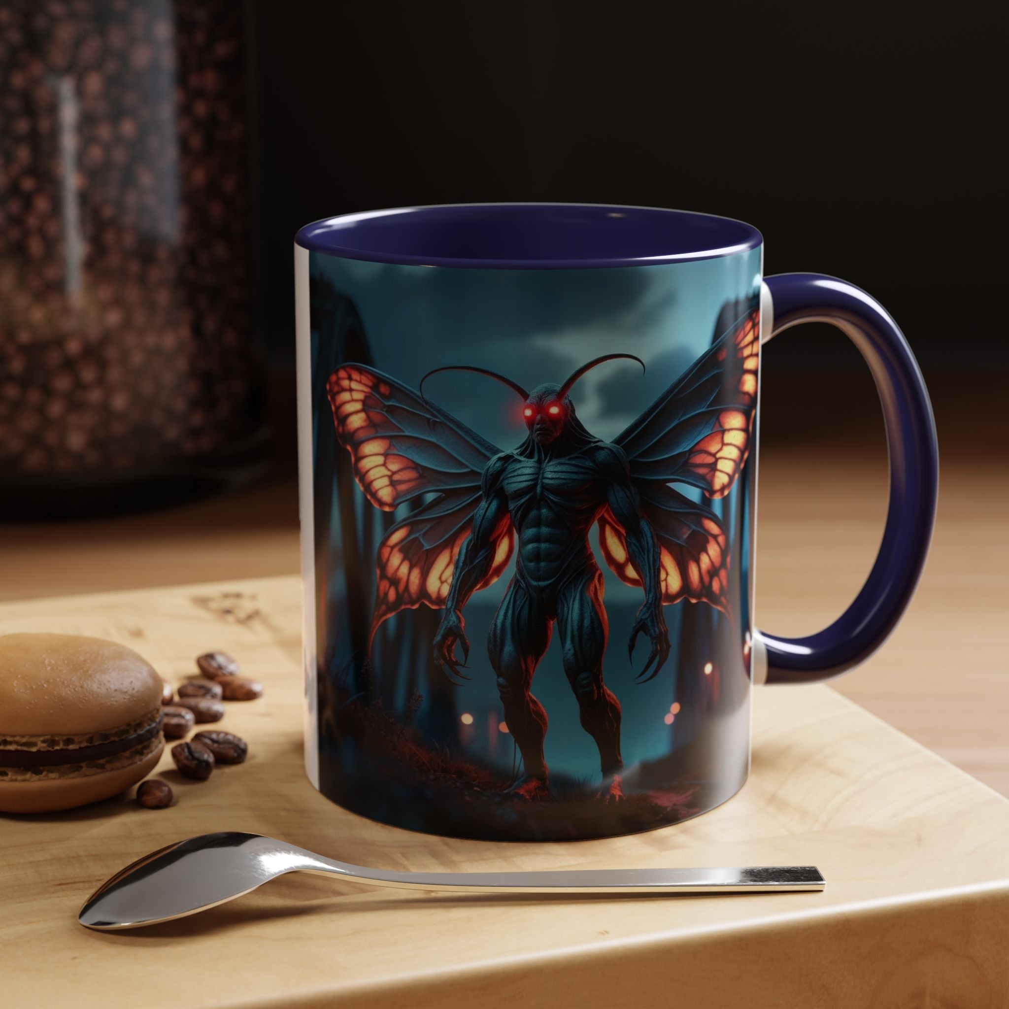 Mothman Coffee Mug: Supernatural Monster, Legendary Creature, Cryptid Gift (Bridge)