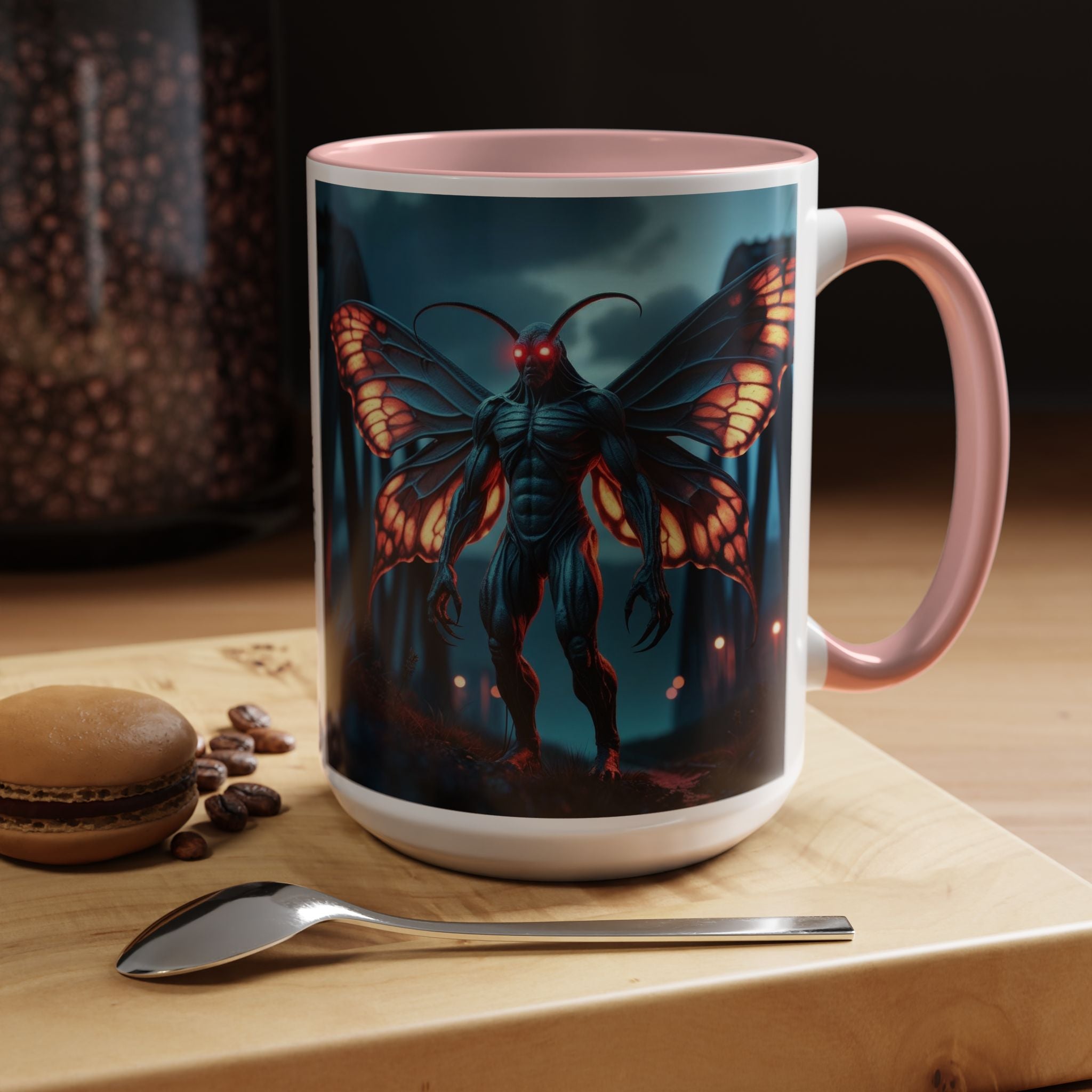 Mothman Coffee Mug: Supernatural Monster, Legendary Creature, Cryptid Gift (Bridge)