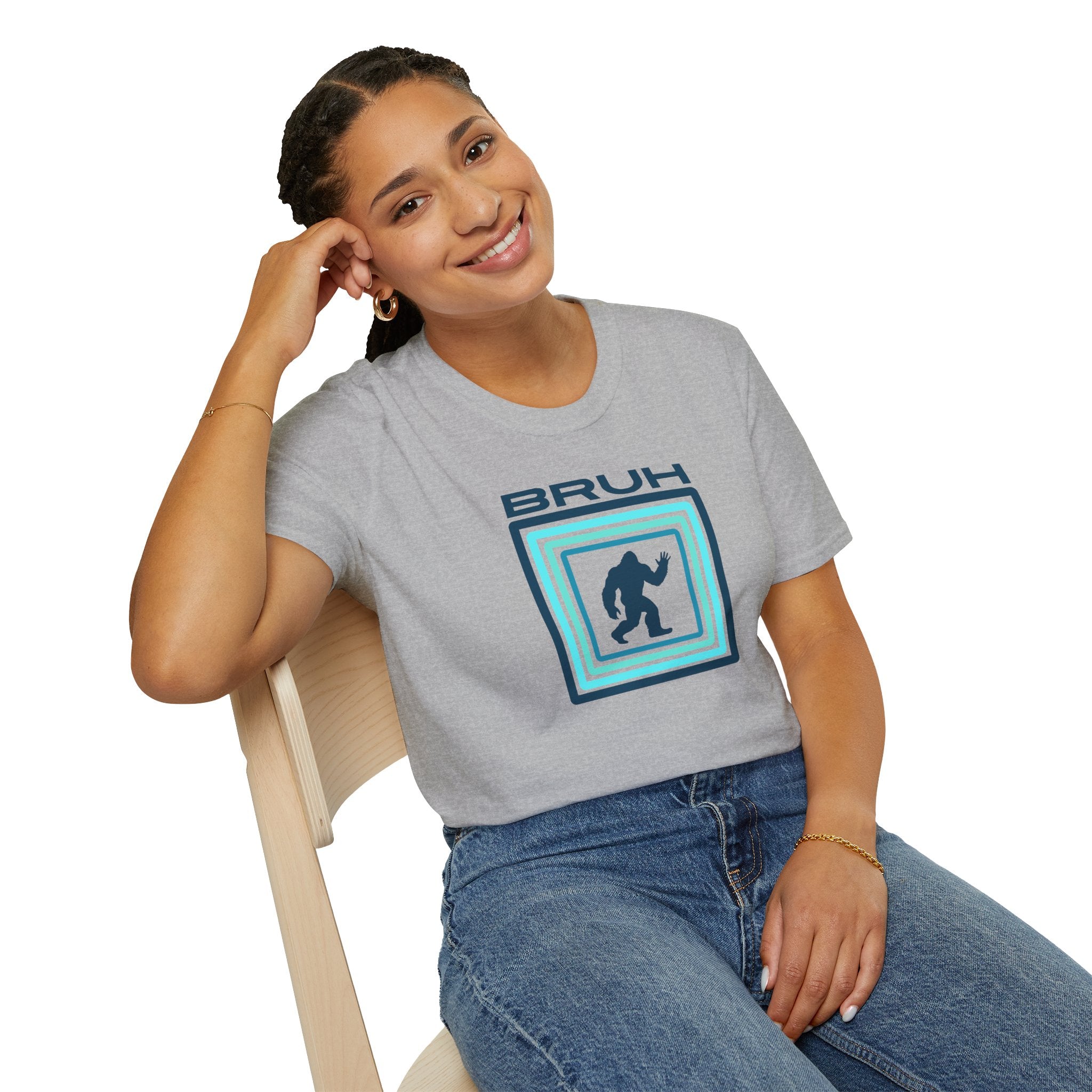 Bigfoot Graphic Tee: Sasquatch Shirt, Bruh, Soft Cotton T-shirt, Legendary Cryptid