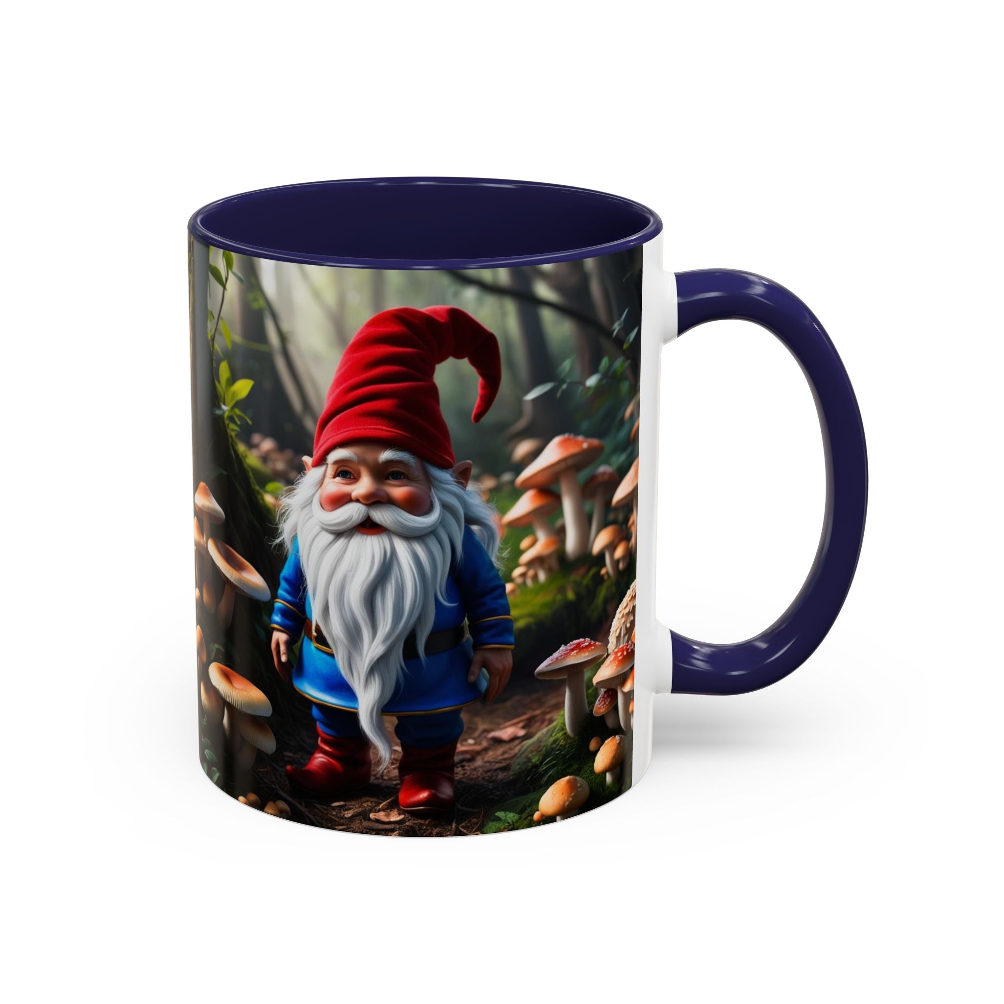 Gnome Coffee Mug: Nordic Folklore Gift, Scandinavian Nisse, Enchanted Mushroom Garden