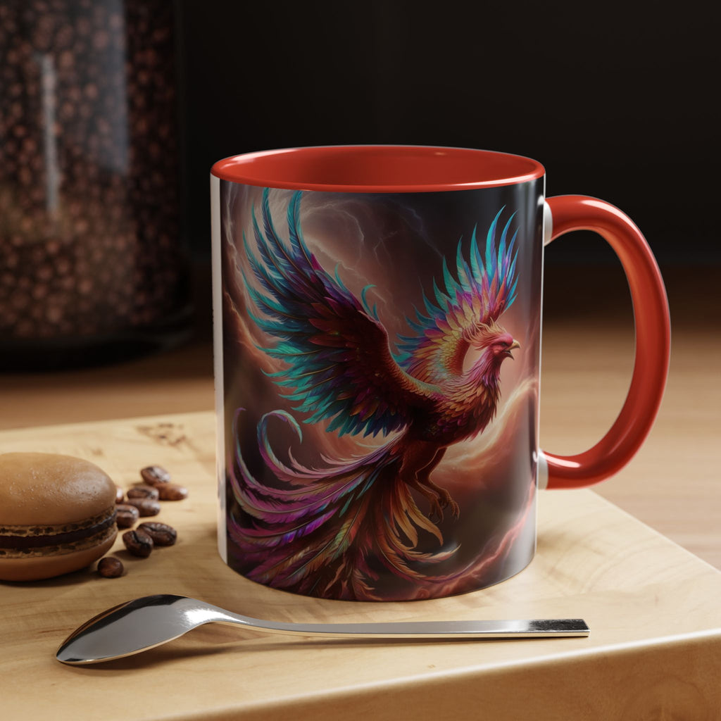 Phoenix Coffee Mug: Legendary Creature, Firebird Cryptid Coffee Cup, Renewal Rebirth