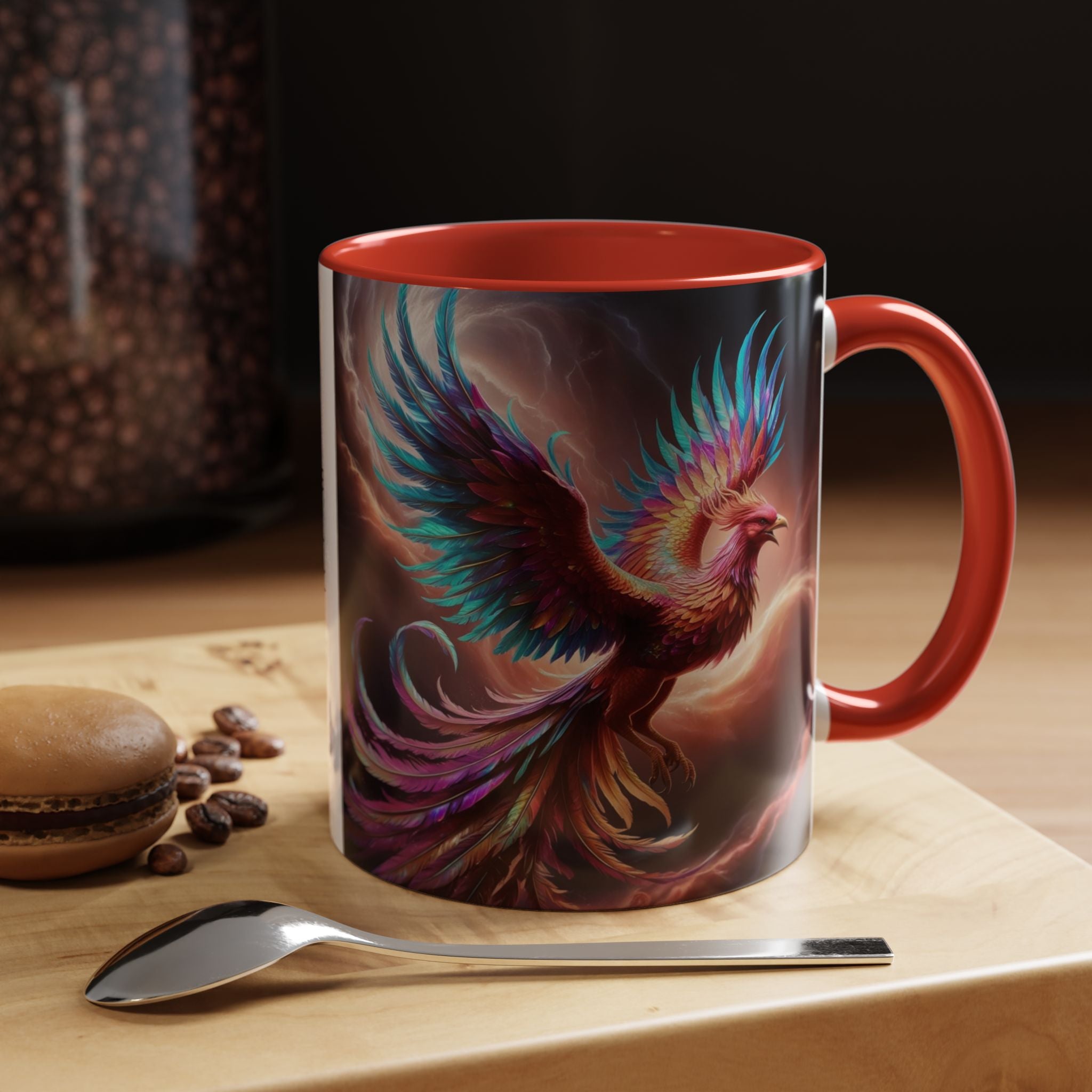 Phoenix Coffee Mug: Legendary Creature, Firebird Cryptid Coffee Cup, Renewal Rebirth