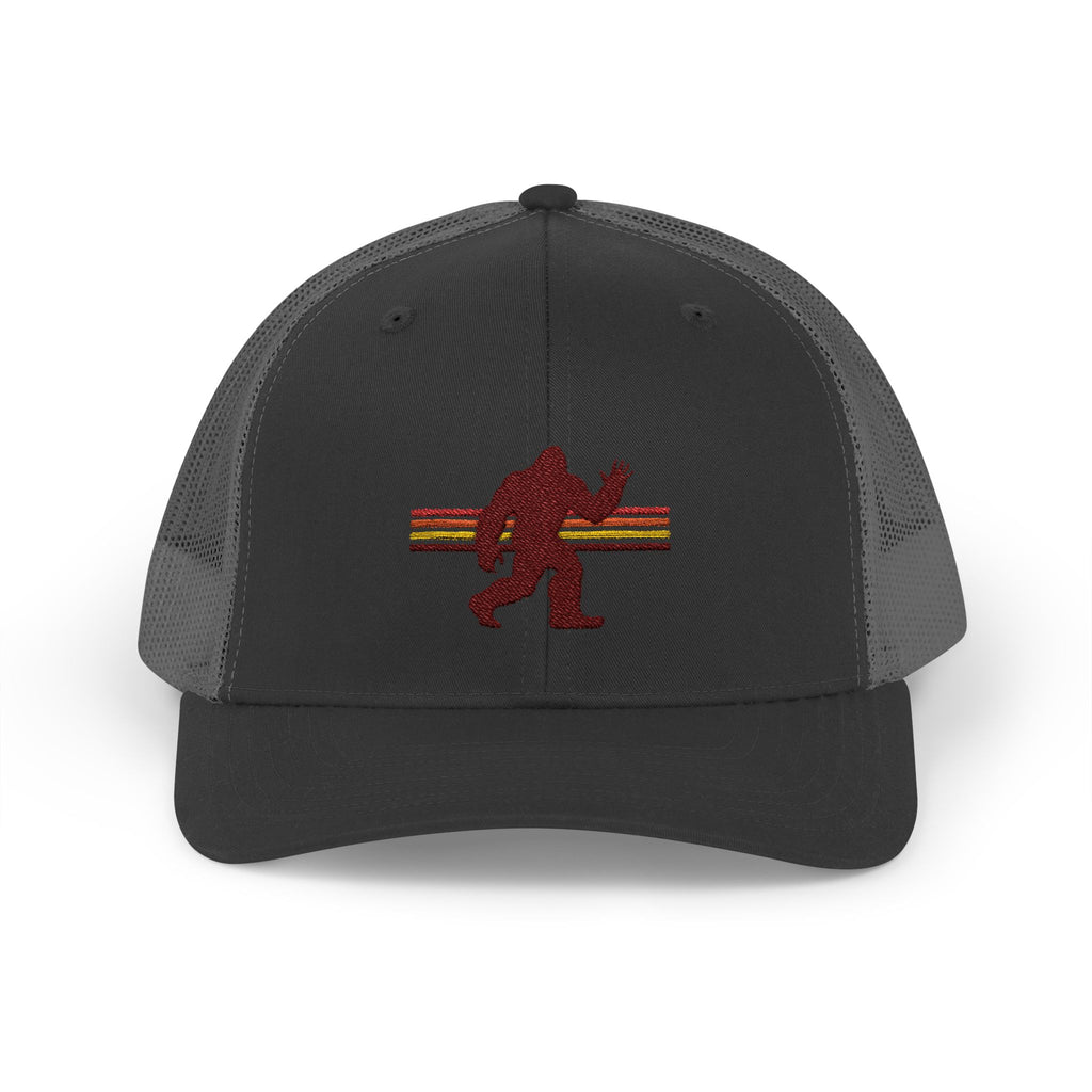 Bigfoot Trucker Hat: Embroidered Baseball Cap, Sasquatch Snapback Hat