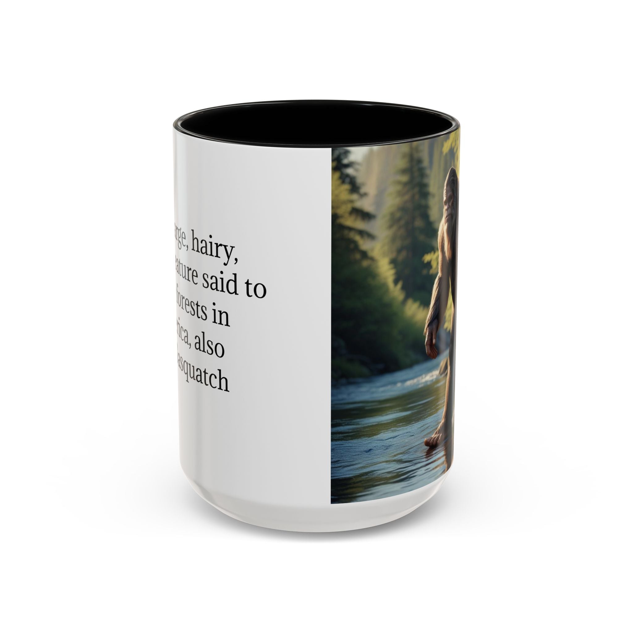 Bigfoot Coffee Mug: Sasquatch, Forest Cryptid, Mythical Creature, Camping Gift