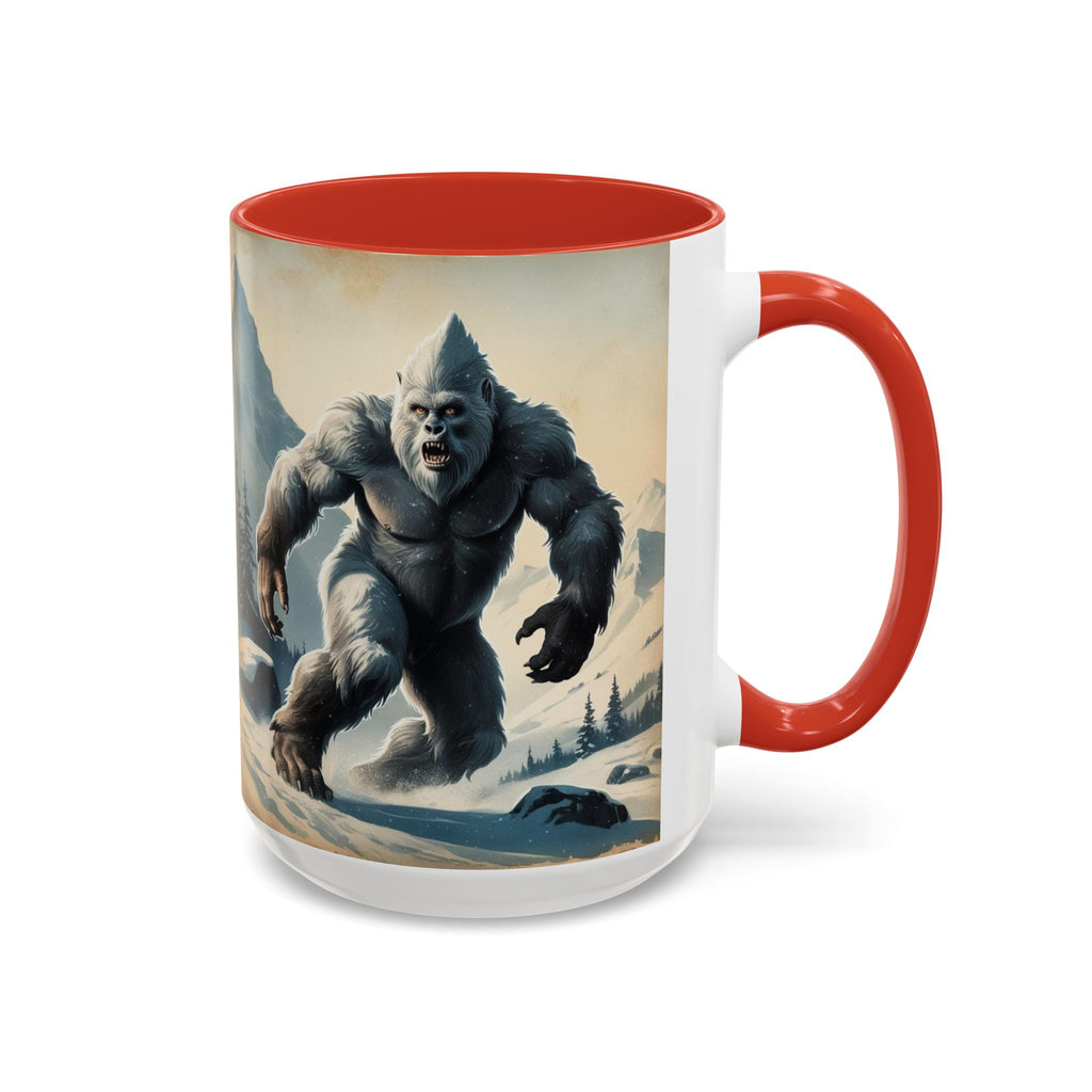 Abominable Snowman Ceramic Mug: Yeti Coffee Cup, Himalayan Mountain Cryptid, Bigfoot Camping Gift