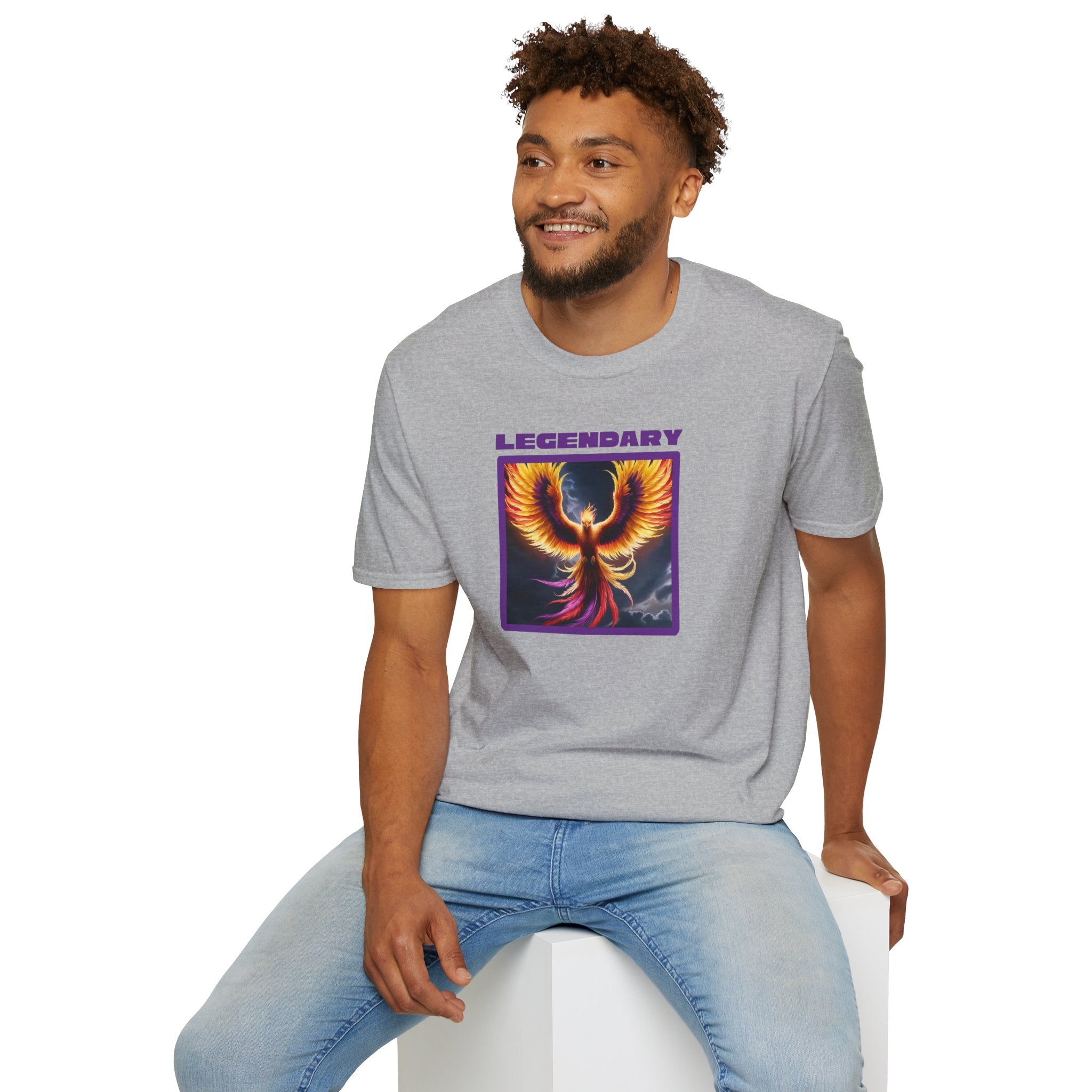 Phoenix Graphic Tee: Mythical Creature, Soft Cotton Shirt, Rise from the Ashes