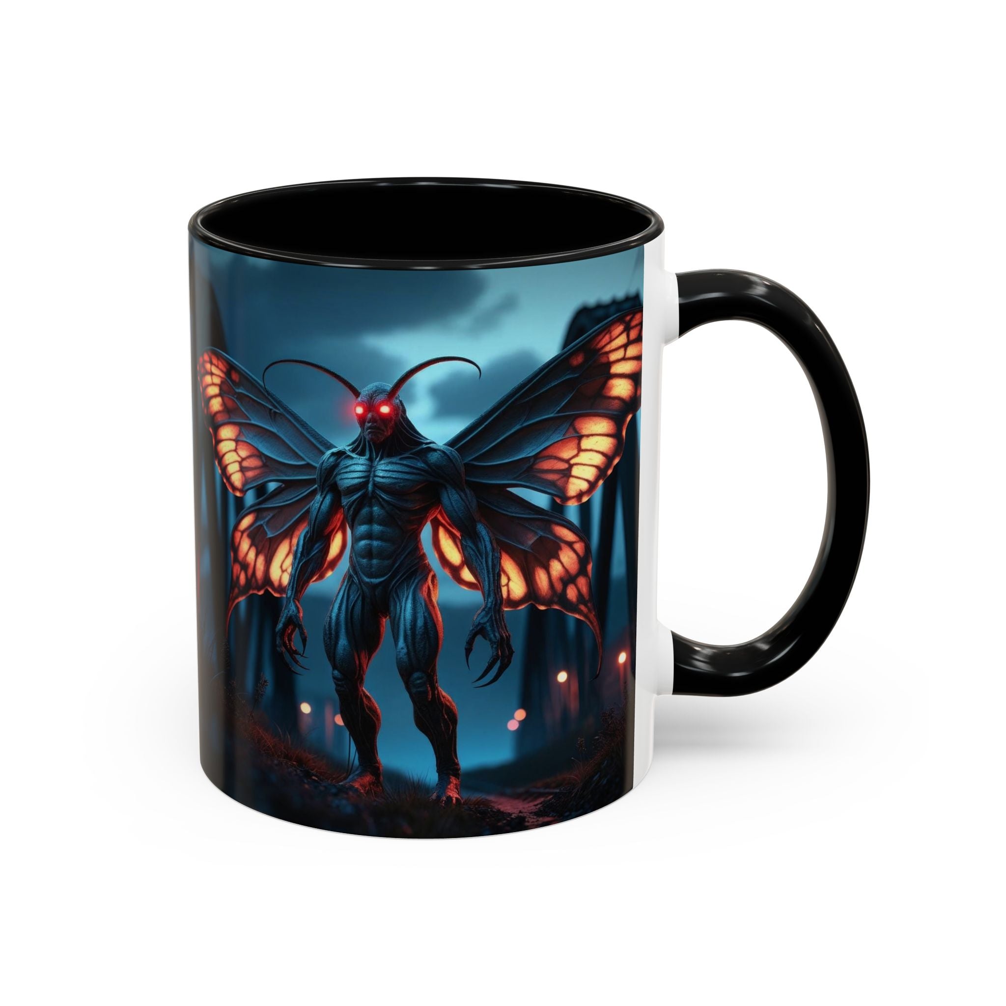 Mothman Coffee Mug: Supernatural Monster, Legendary Creature, Cryptid Gift (Bridge)