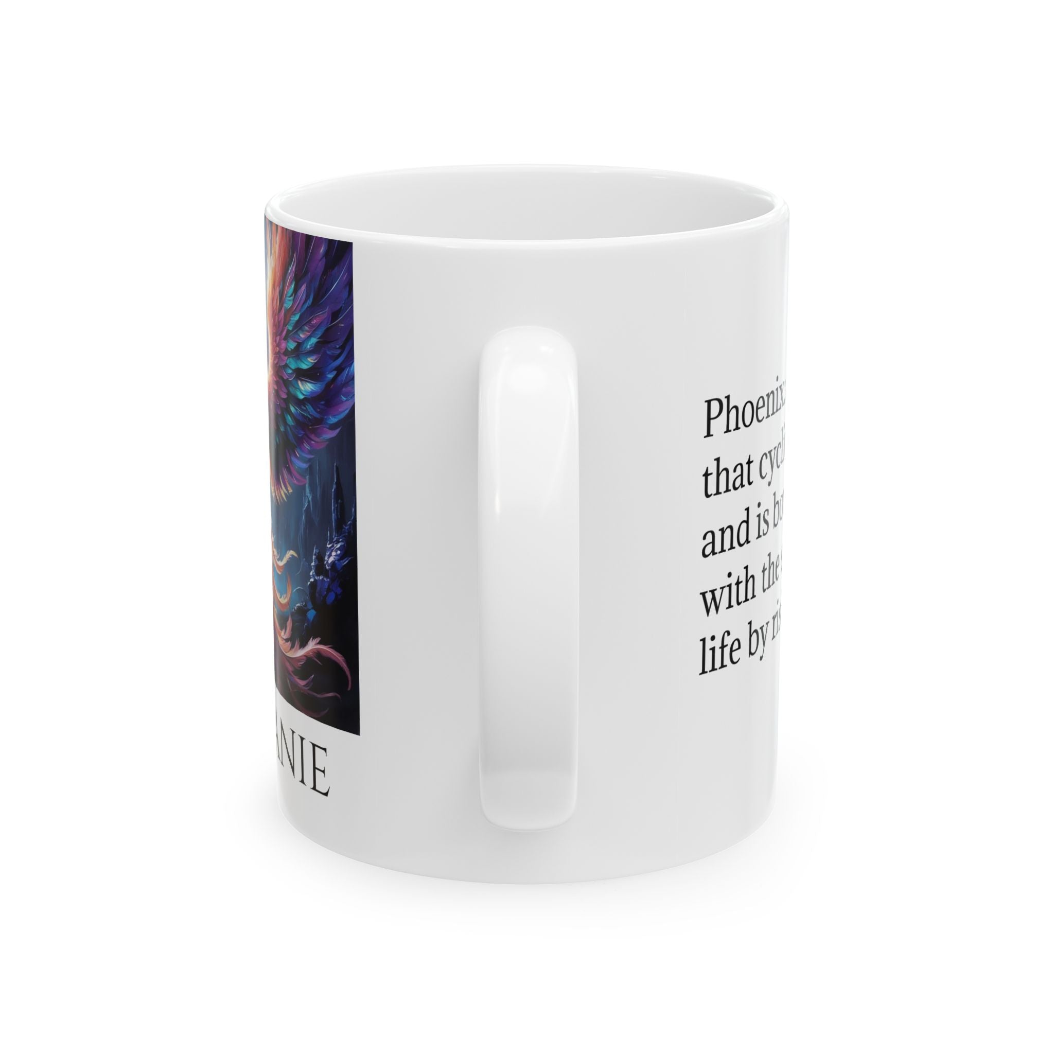 Customizable Phoenix Coffee Mug: Mythical Creature, Rise from the Ashes