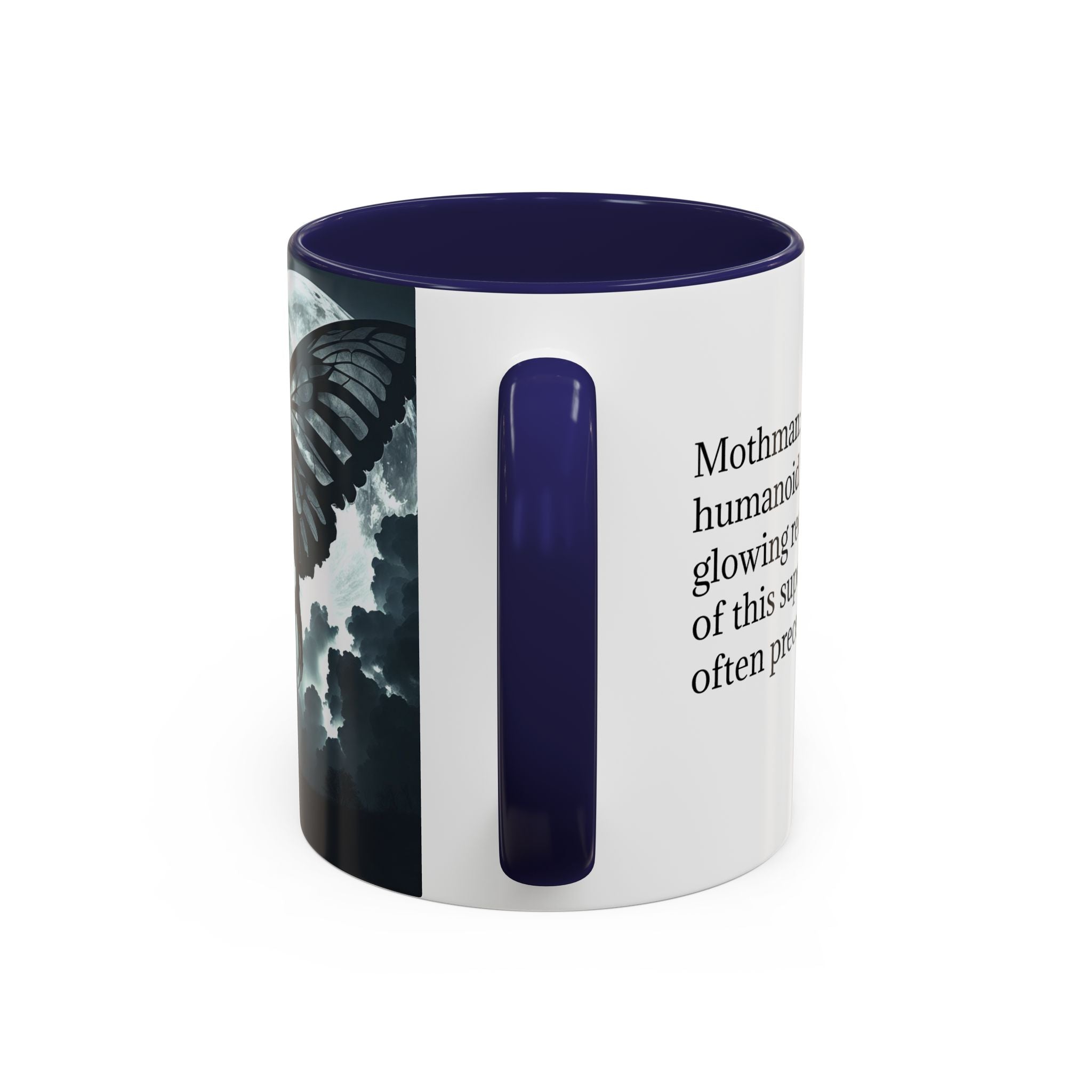 Mothman Coffee Mug: Supernatural Cryptid, Legendary Monster, Mugs for Men (Moon)