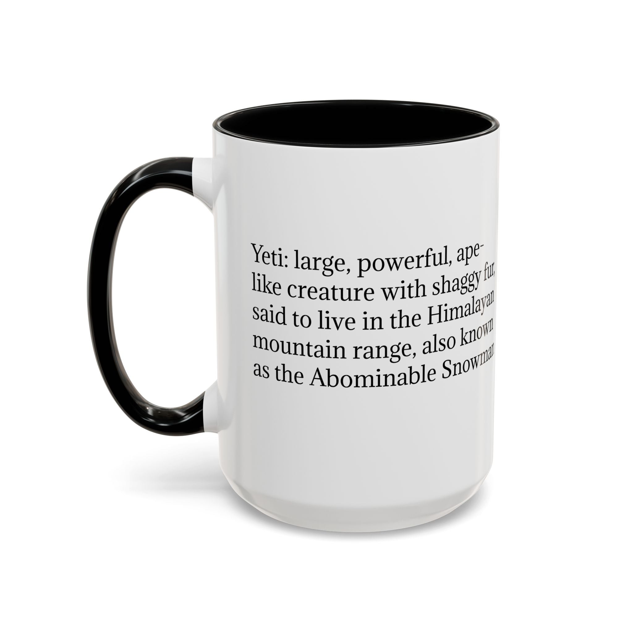 Abominable Snowman Ceramic Mug: Yeti Coffee Cup, Himalayan Mountain Cryptid, Bigfoot Camping Gift
