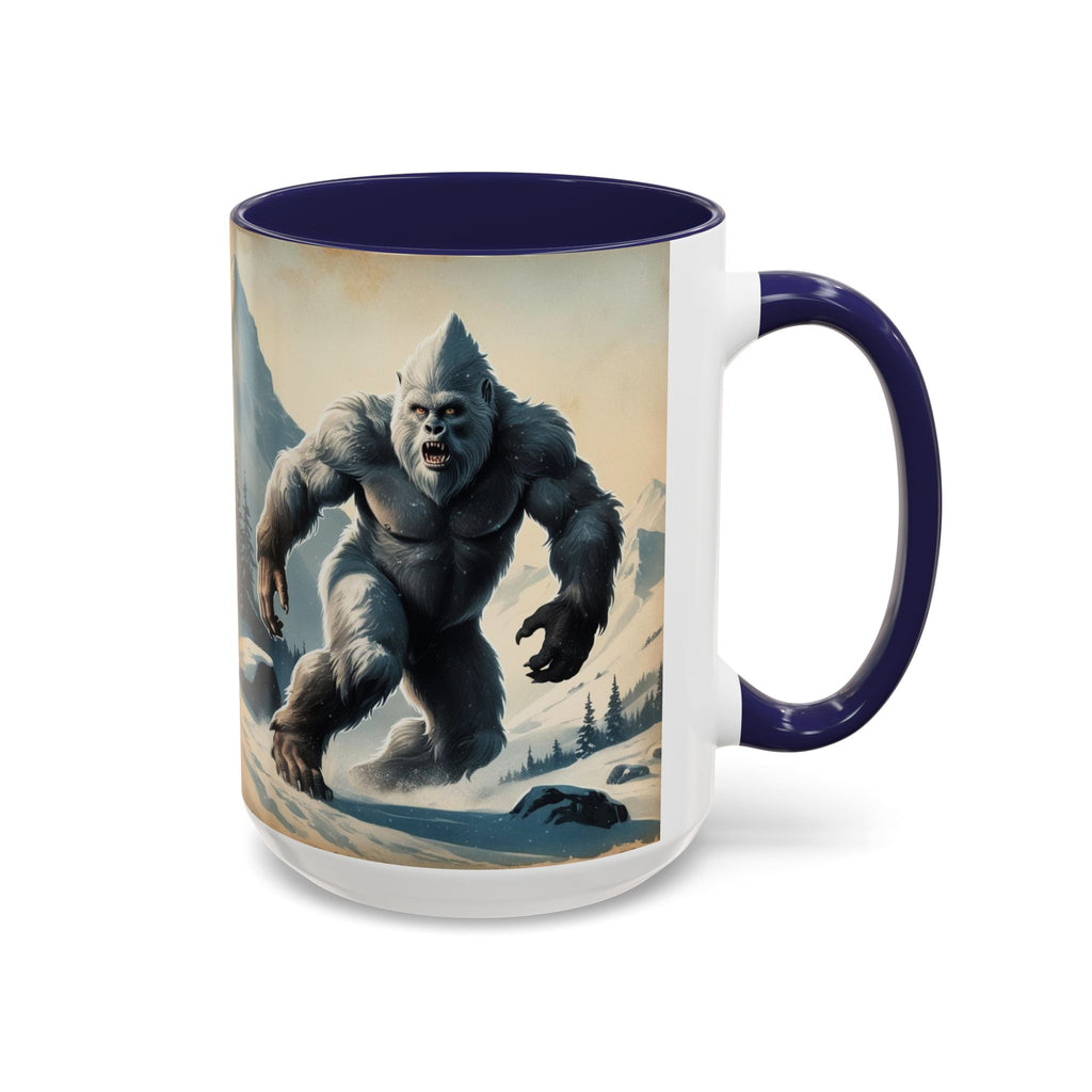 Abominable Snowman Ceramic Mug: Yeti Coffee Cup, Himalayan Mountain Cryptid, Bigfoot Camping Gift