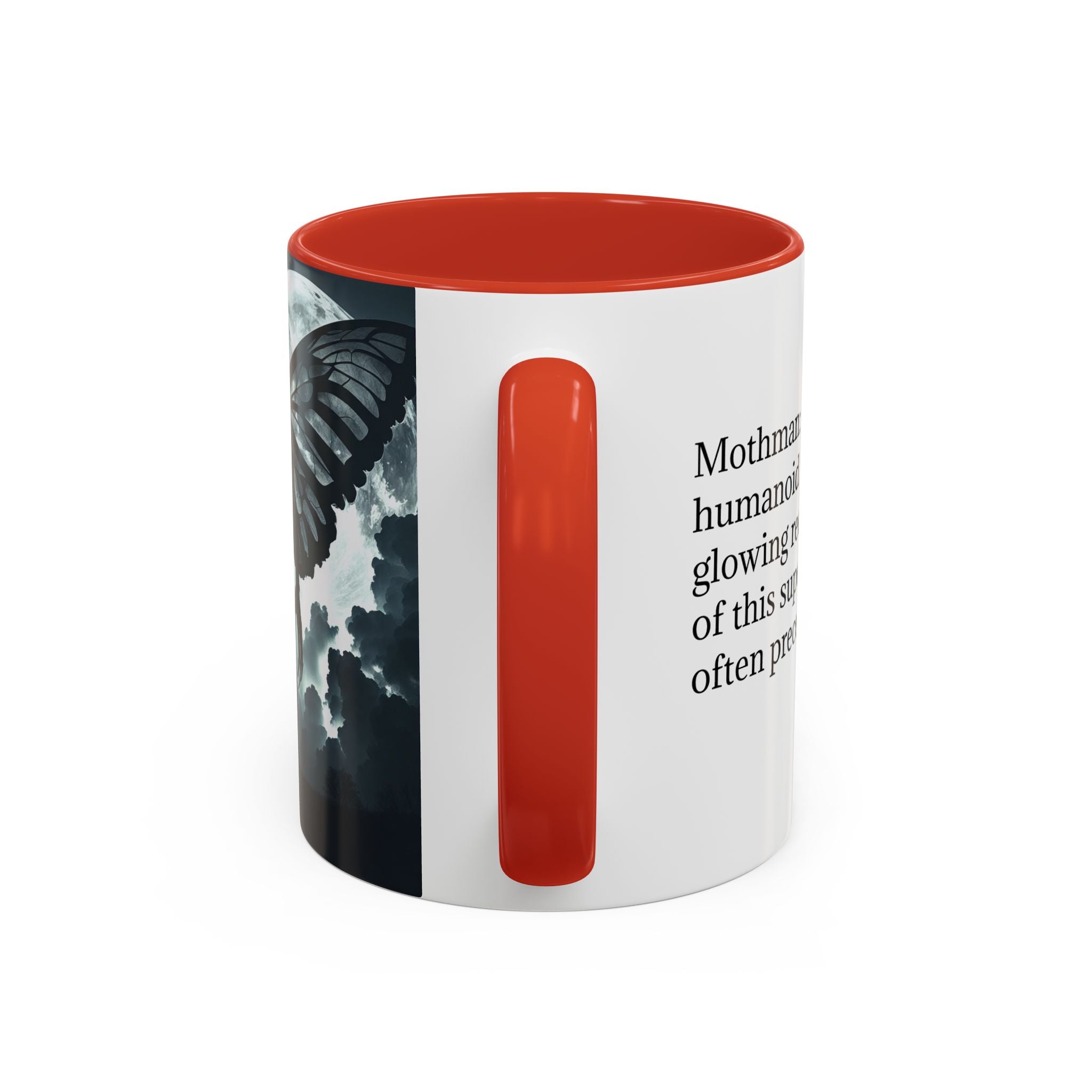 Mothman Coffee Mug: Supernatural Cryptid, Legendary Monster, Mugs for Men (Moon)