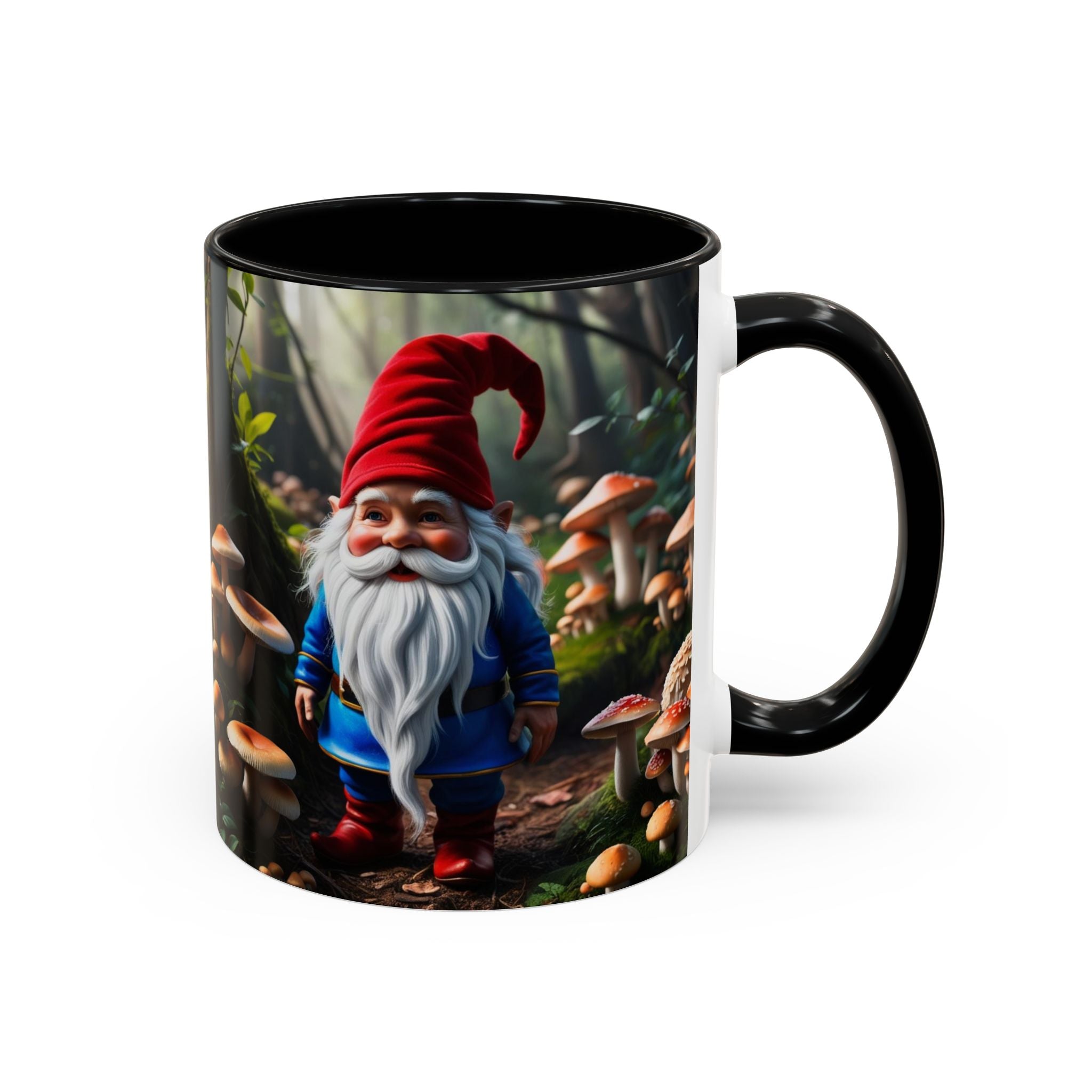 Gnome Coffee Mug: Nordic Folklore Gift, Scandinavian Nisse, Enchanted Mushroom Garden