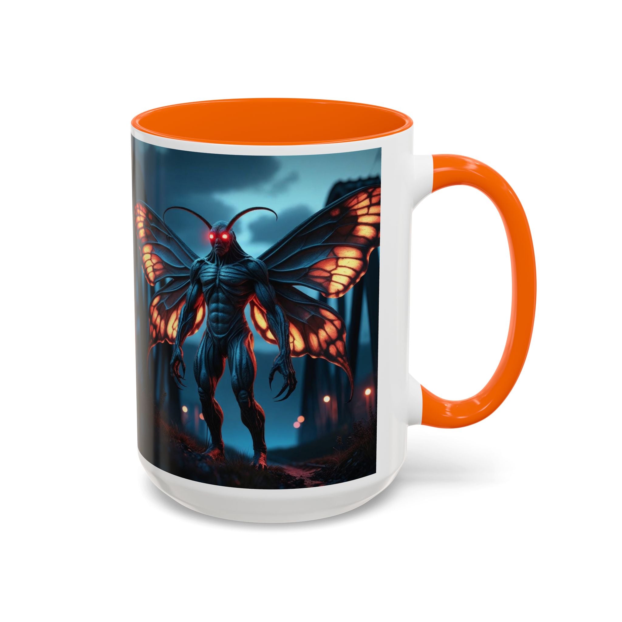 Mothman Coffee Mug: Supernatural Monster, Legendary Creature, Cryptid Gift (Bridge)