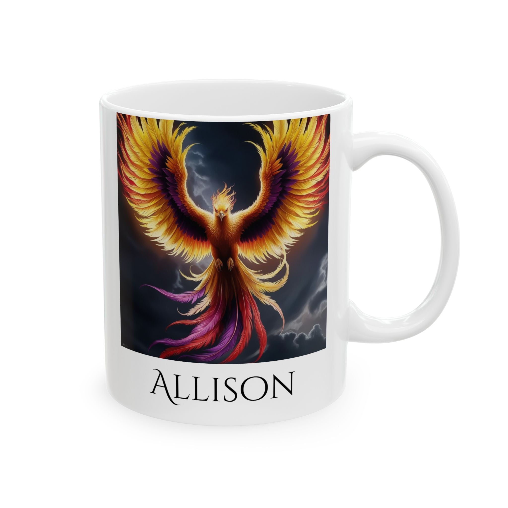 Personalized Phoenix Bird Mug: Renewal Rebirth Gift, Firebird Coffee Cup