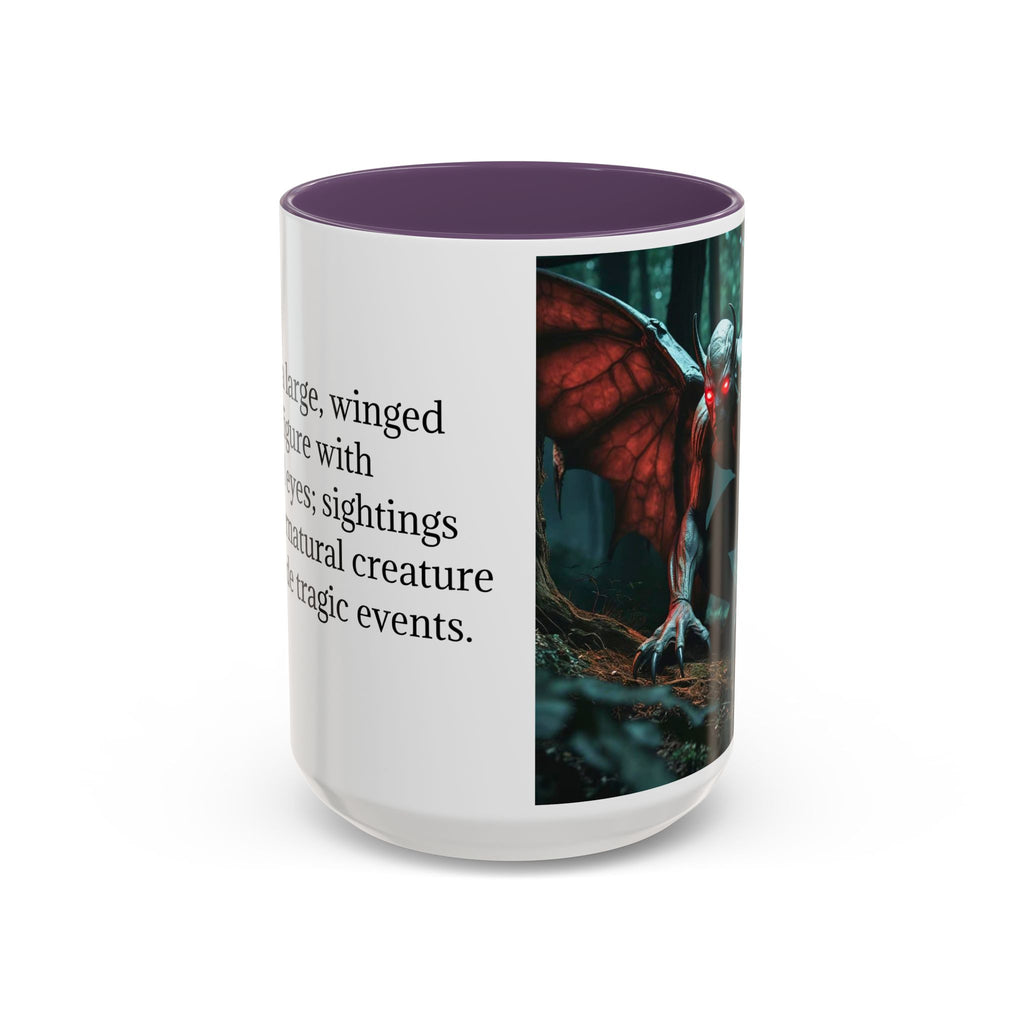 Mothman Mug: Supernatural Monster, Cryptid Mug, Mythical Creature, Urban Legend (Crouching)
