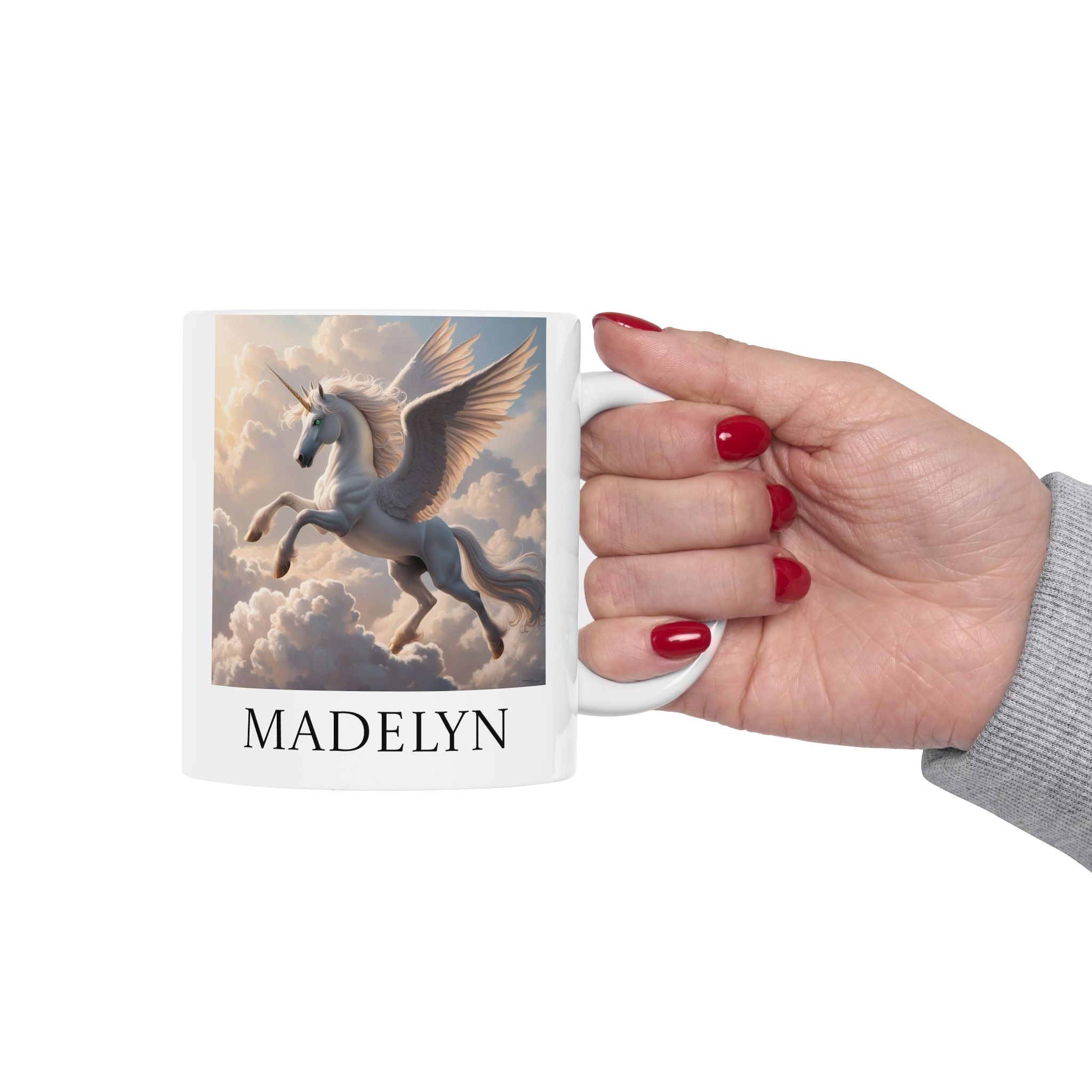 Personalized Unicorn Coffee Mug: Mythical Creature, Enchanted Alicorn, Customizable Gift