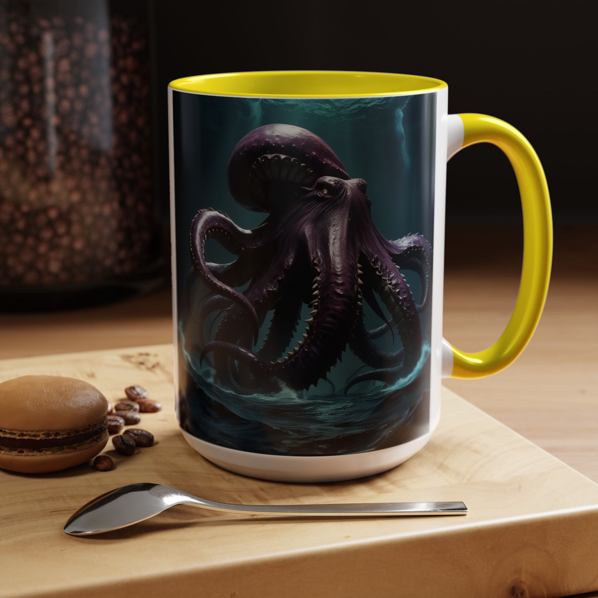 Kraken Coffee Cup: Giant Squid Coffee Mug, Mythical Creature, Octopus Gift