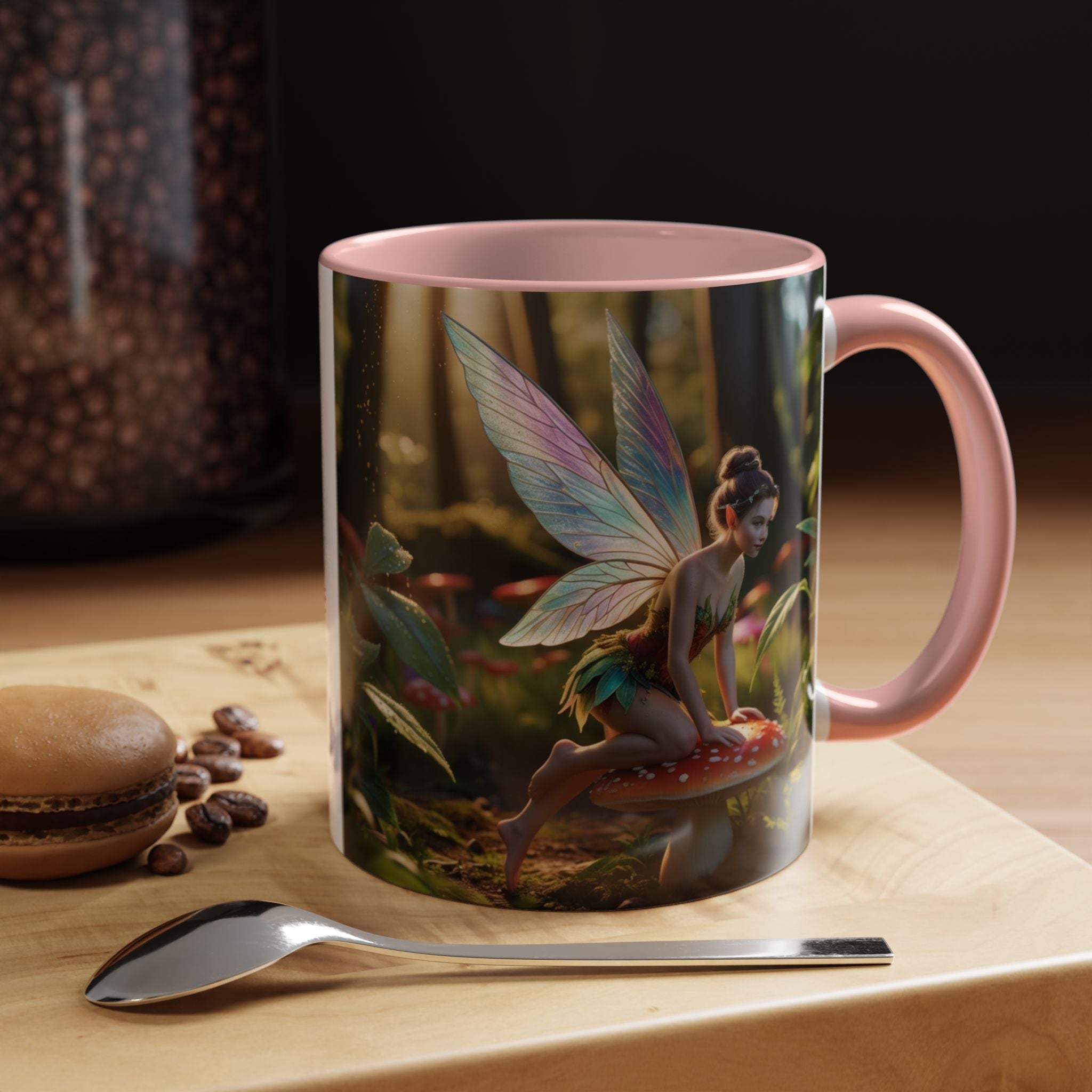 Fairy Coffee Mug: Whimsical Gift, Enchanted Toadstool Pixie Garden, Cottagecore Teacup