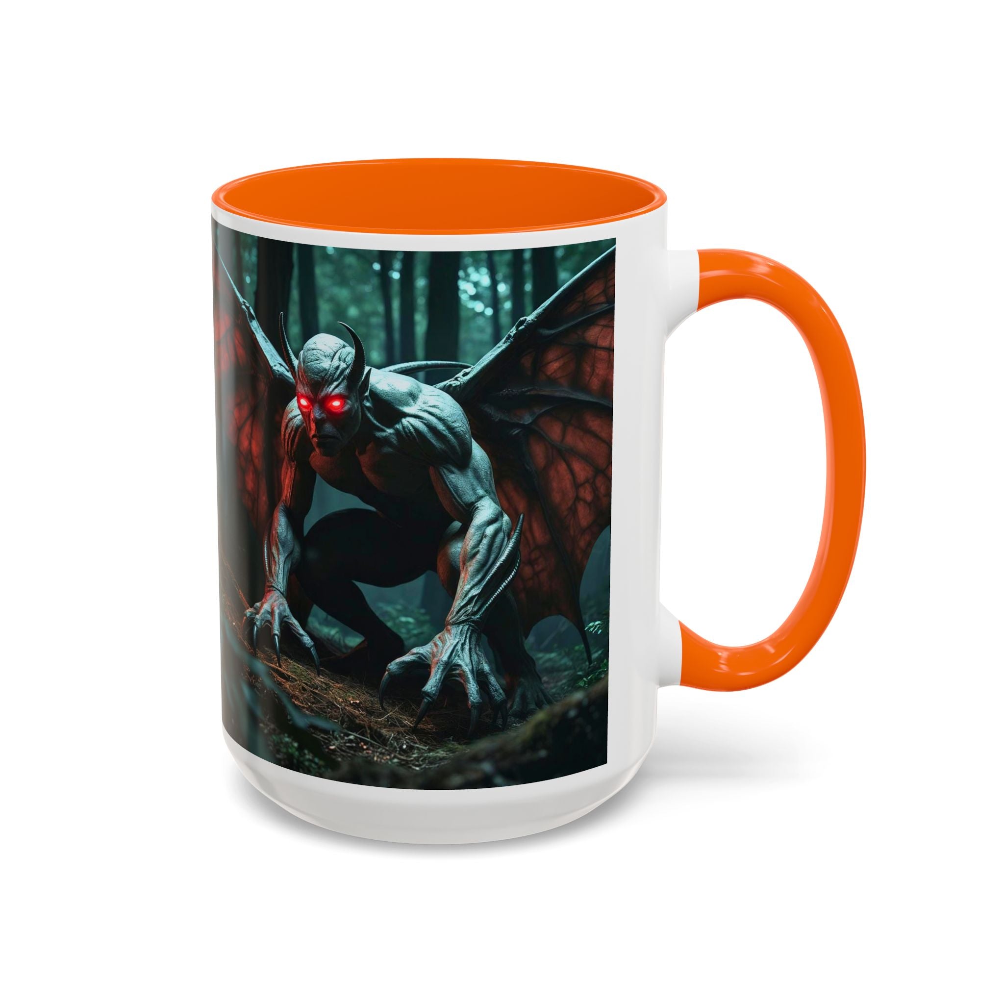 Mothman Mug: Supernatural Monster, Cryptid Mug, Mythical Creature, Urban Legend (Crouching)