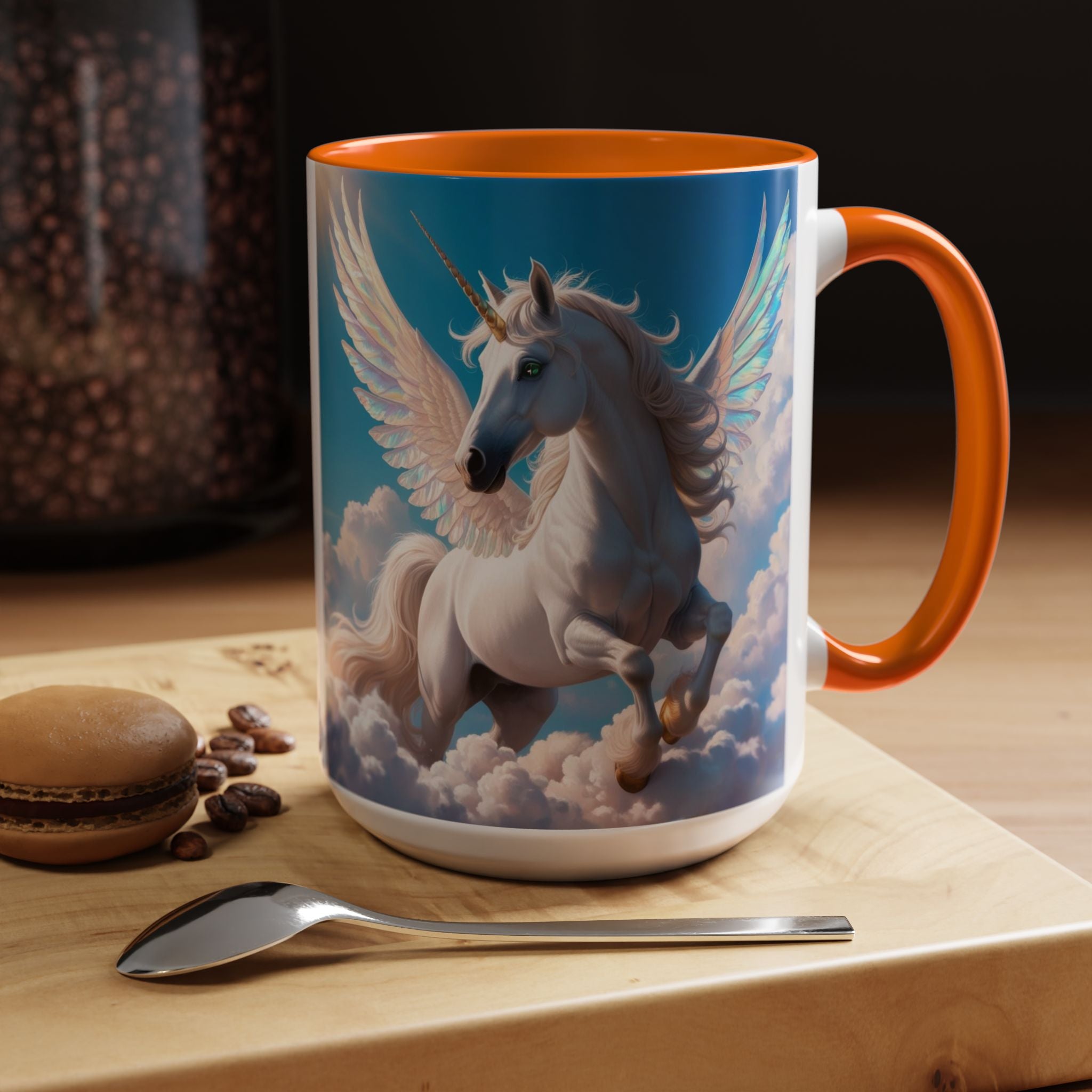 Unicorn Coffee Mug: Fairytale Alicorn, Mythical Creature, Enchanted Gift (Blue)